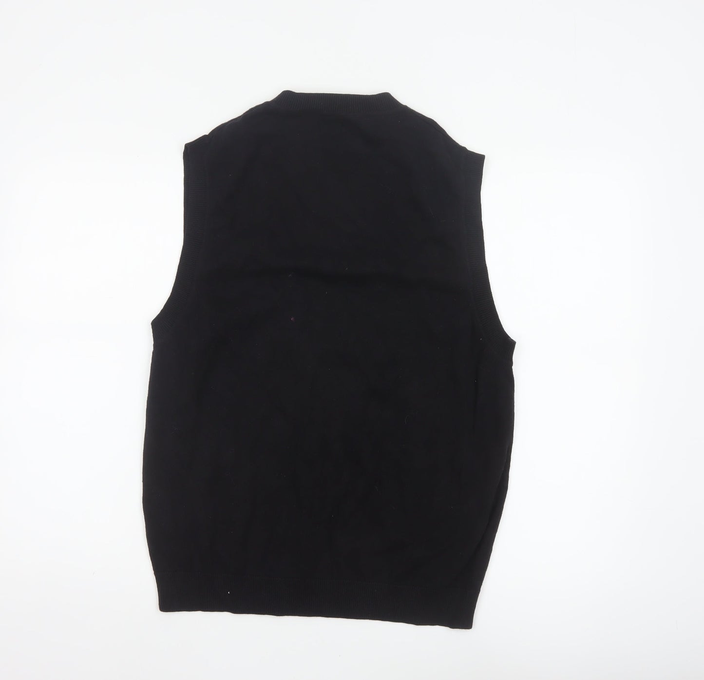 Concepts by Claiborne Men’s Black L Cotton V-Neck Knit Sweater Vest