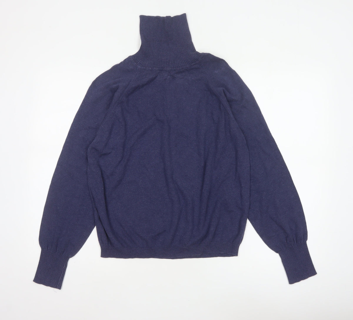Talbots Women’s Blue Roll Neck Raglan Knit Jumper UK 16