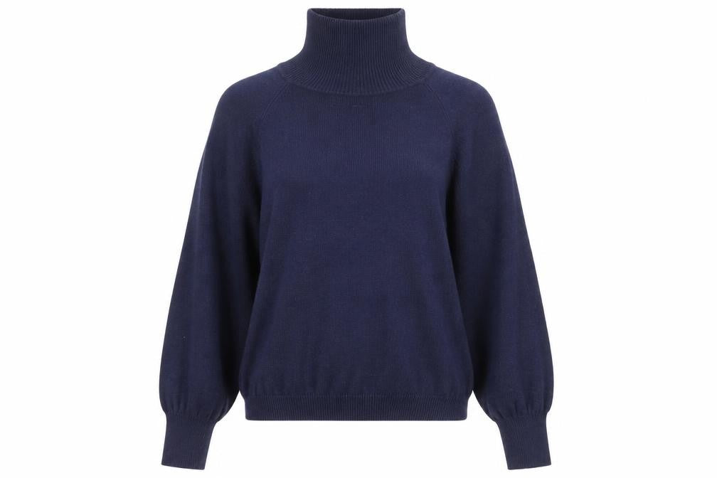 Talbots Women’s Blue Roll Neck Raglan Knit Jumper UK 16