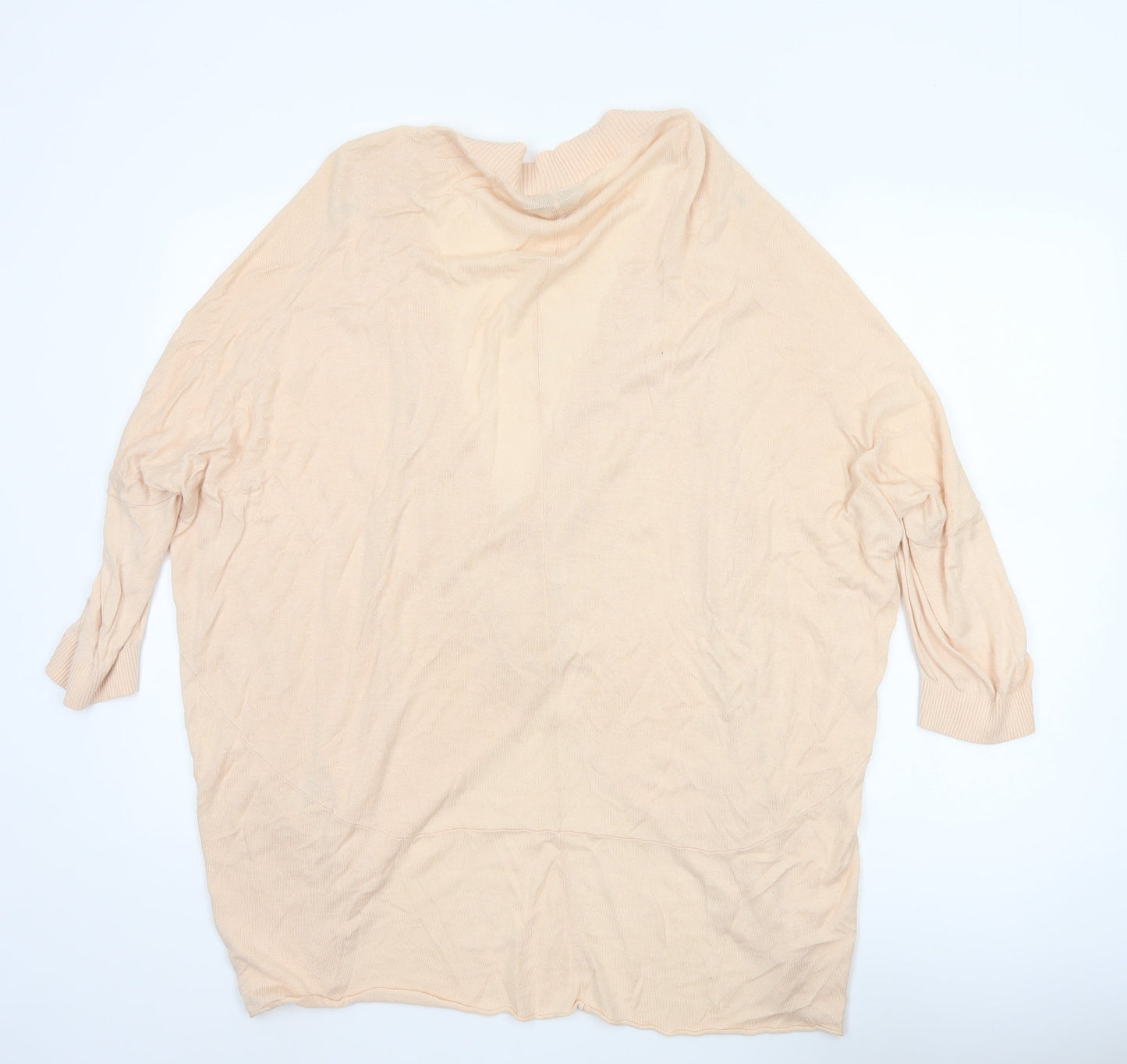Warehouse Women’s Beige UK 8 Open V-Neck Lightweight Cardigan