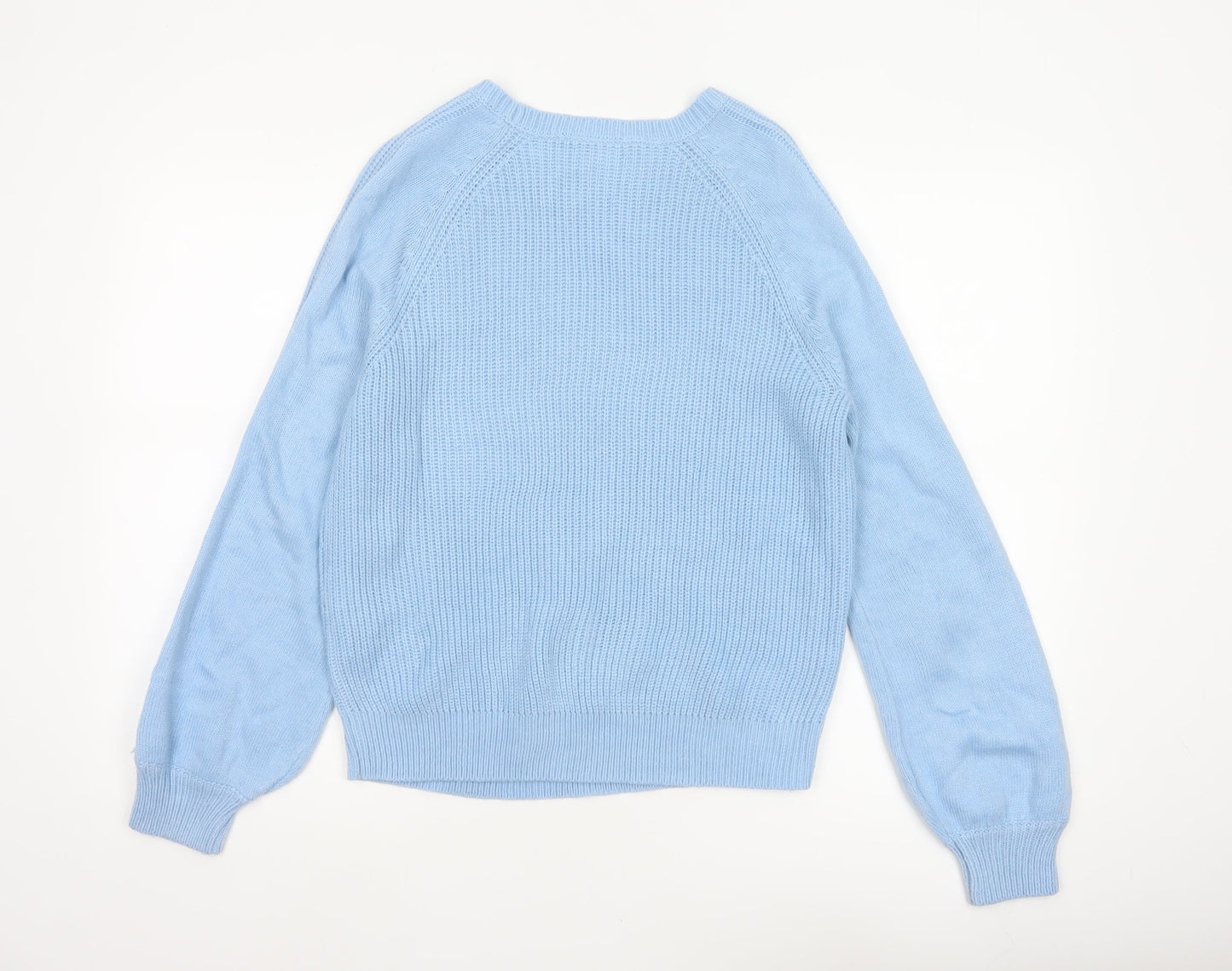 VILA Women’s Blue Size S Crew Neck Raglan Knit Pullover Jumper