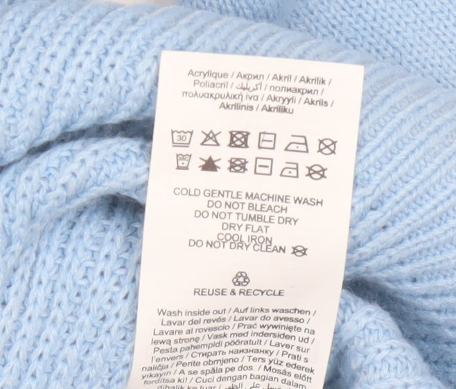 VILA Women’s Blue Size S Crew Neck Raglan Knit Pullover Jumper