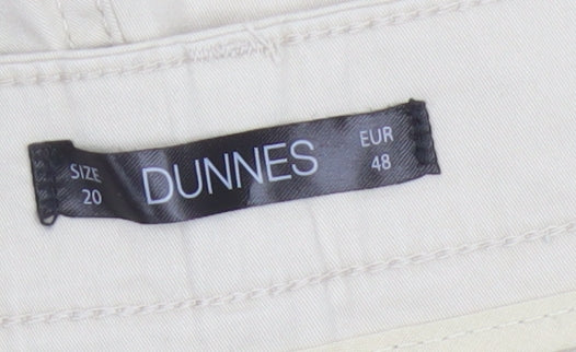 Dunnes Women’s Beige Size 20 Cotton Stretch Bermuda Chino Shorts