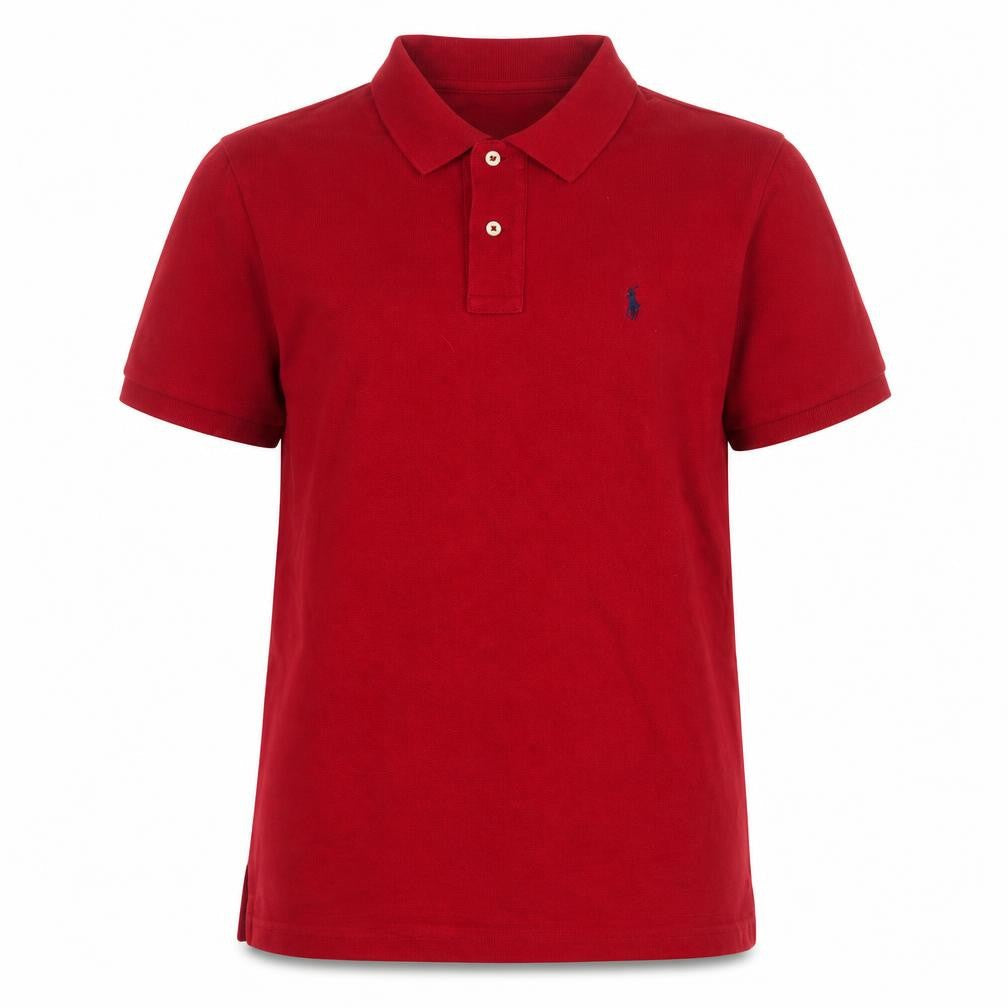 Polo Womens Ralph Lauren Red XL Classic Cotton Logo Polo Shirt