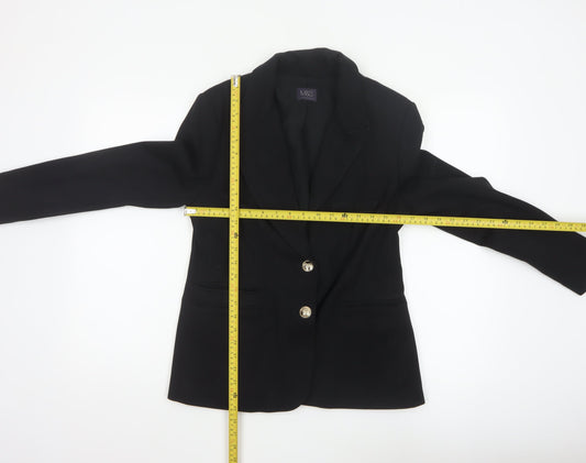 Marks & Spencer Women Black UK 12 Tailored Stretch Blazer
