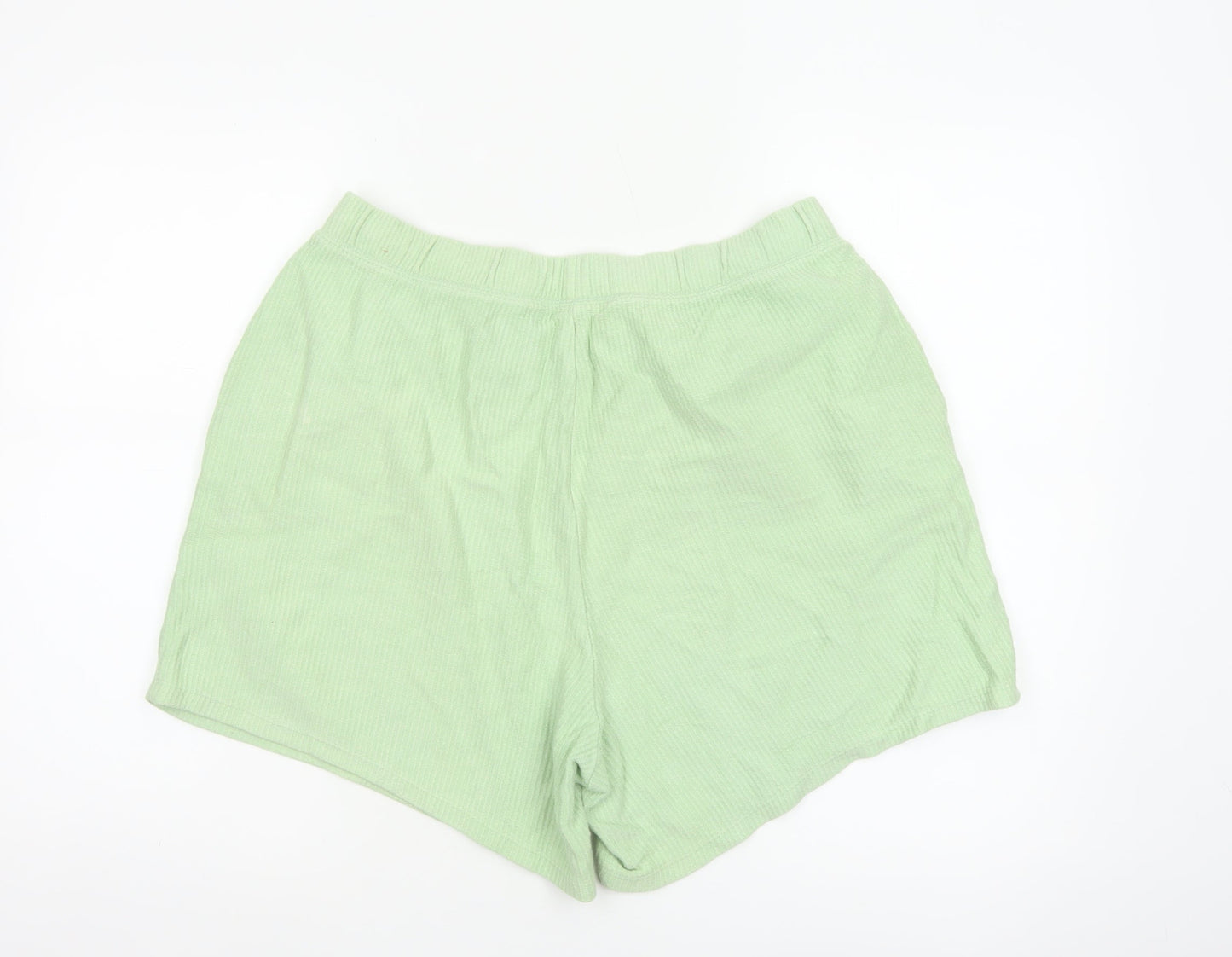 PINK Victoria's Secret Women Green L Cotton Drawstring Sweat Shorts