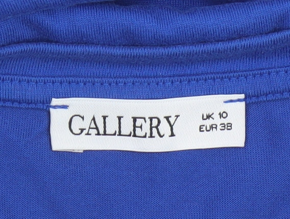 Gallery Women Blue UK 10 Jersey T-Shirt Lace Flutter Sleeves