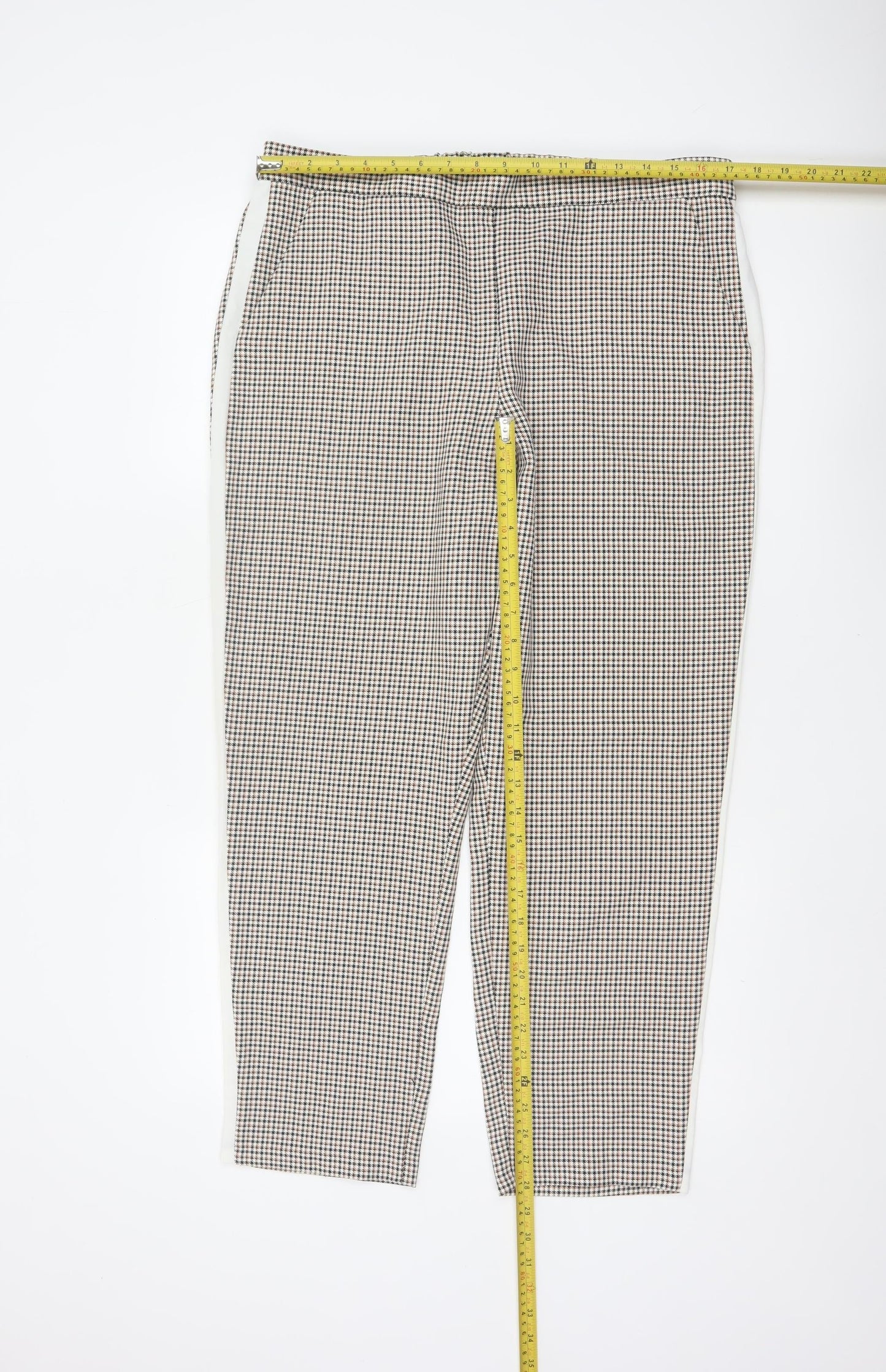 ASOS Women’s Multicoloured Check Tapered Smart Trousers UK 16