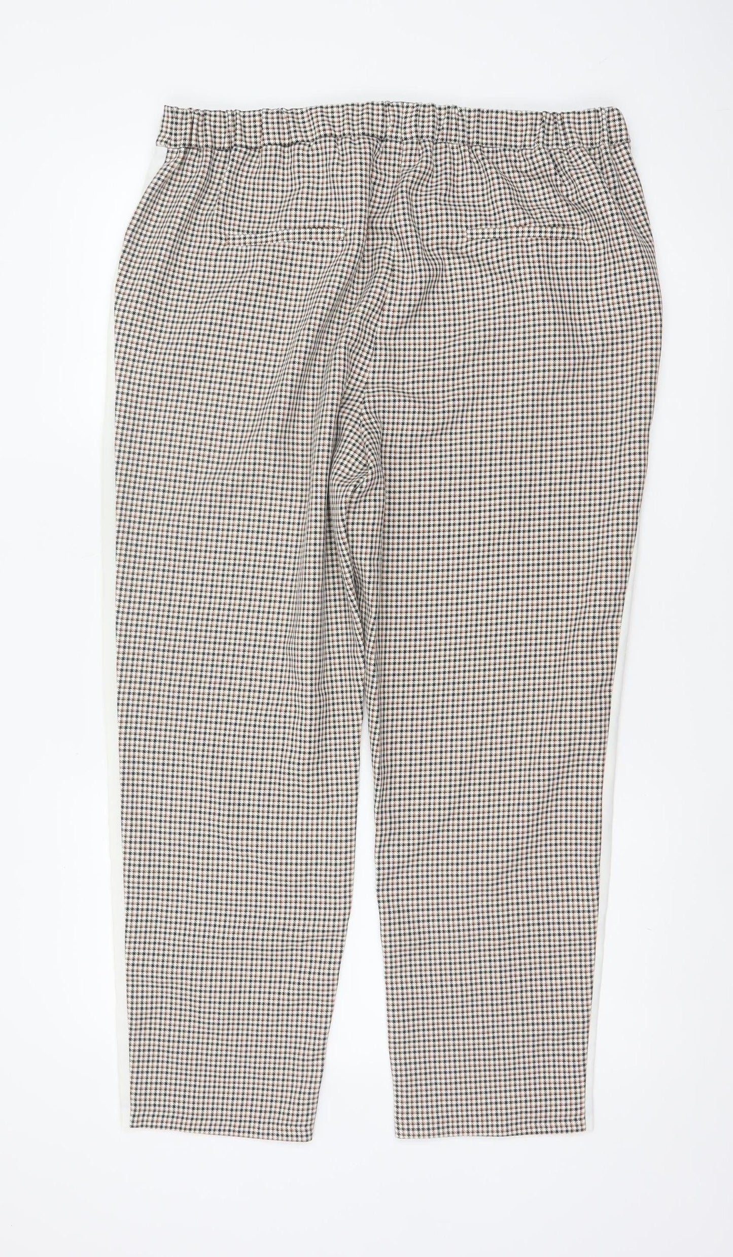 ASOS Women’s Multicoloured Check Tapered Smart Trousers UK 16