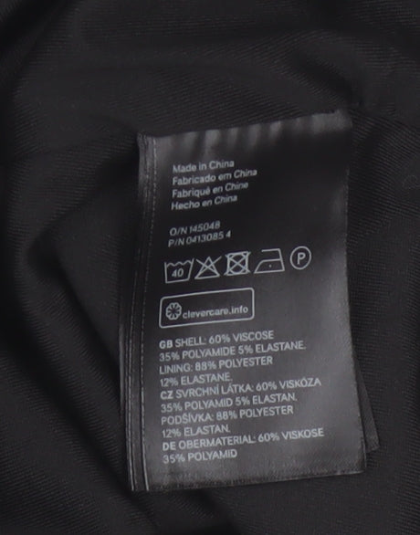 H&M Women Black Off Shoulder Short Sleeve Stretch Bodysuit UK 6