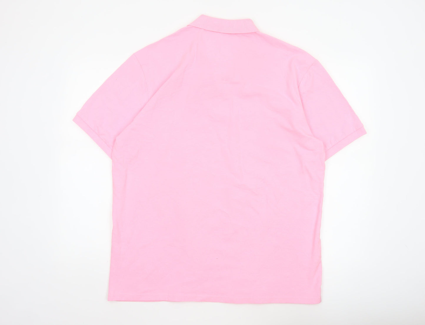Lacoste Men’s Pink 4XL Classic Cotton Logo Short Sleeve Polo Shirt