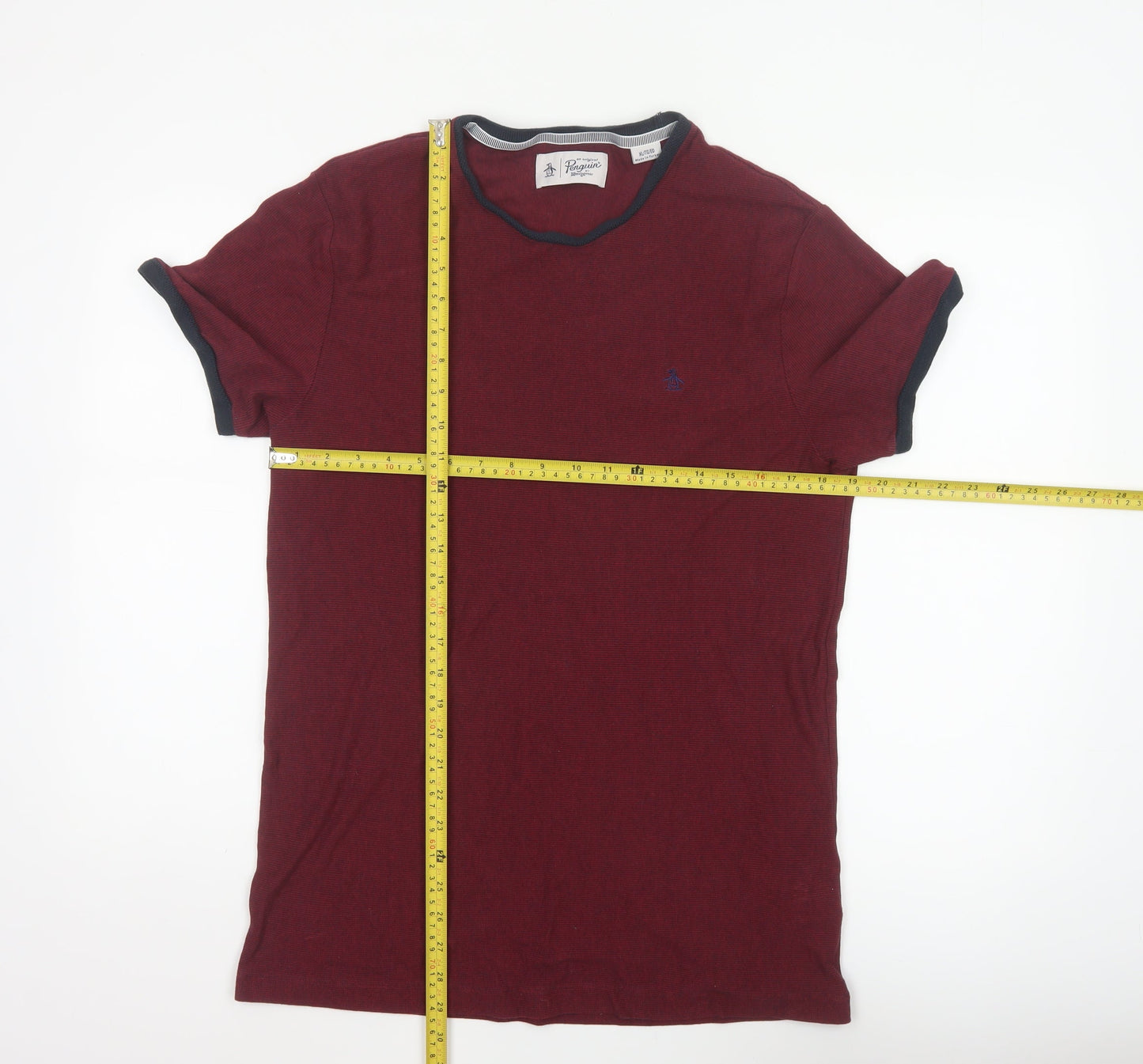 Original Penguin Men's Red XL Logo Crew Neck Cotton T-Shirt