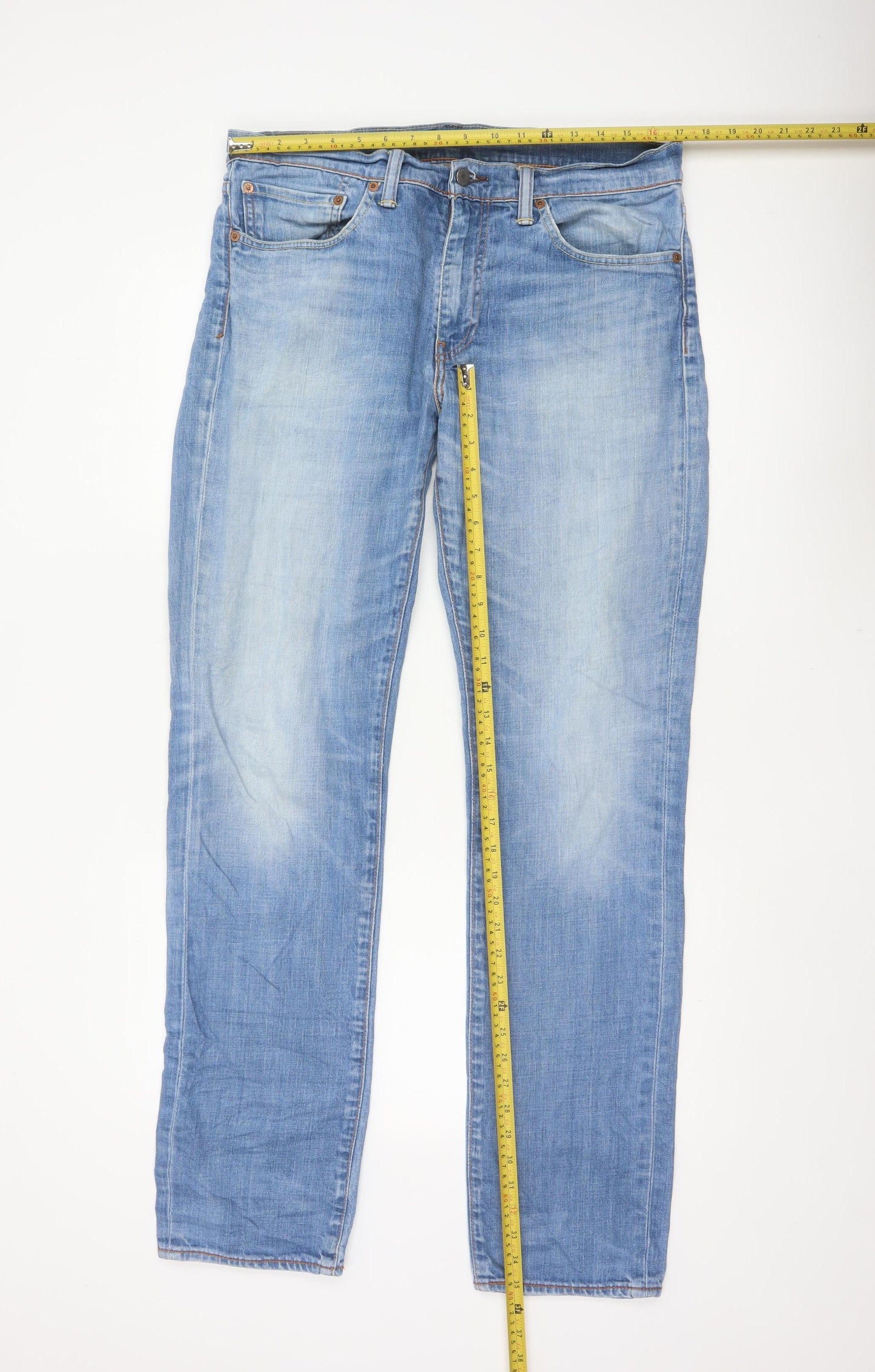 Levi's 501 Men Blue W34 L34 Regular Straight Light Wash Jeans