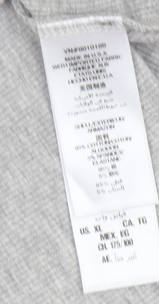 Juicy Couture Women Grey XL Rhinestone Logo Ribbed Tank Top