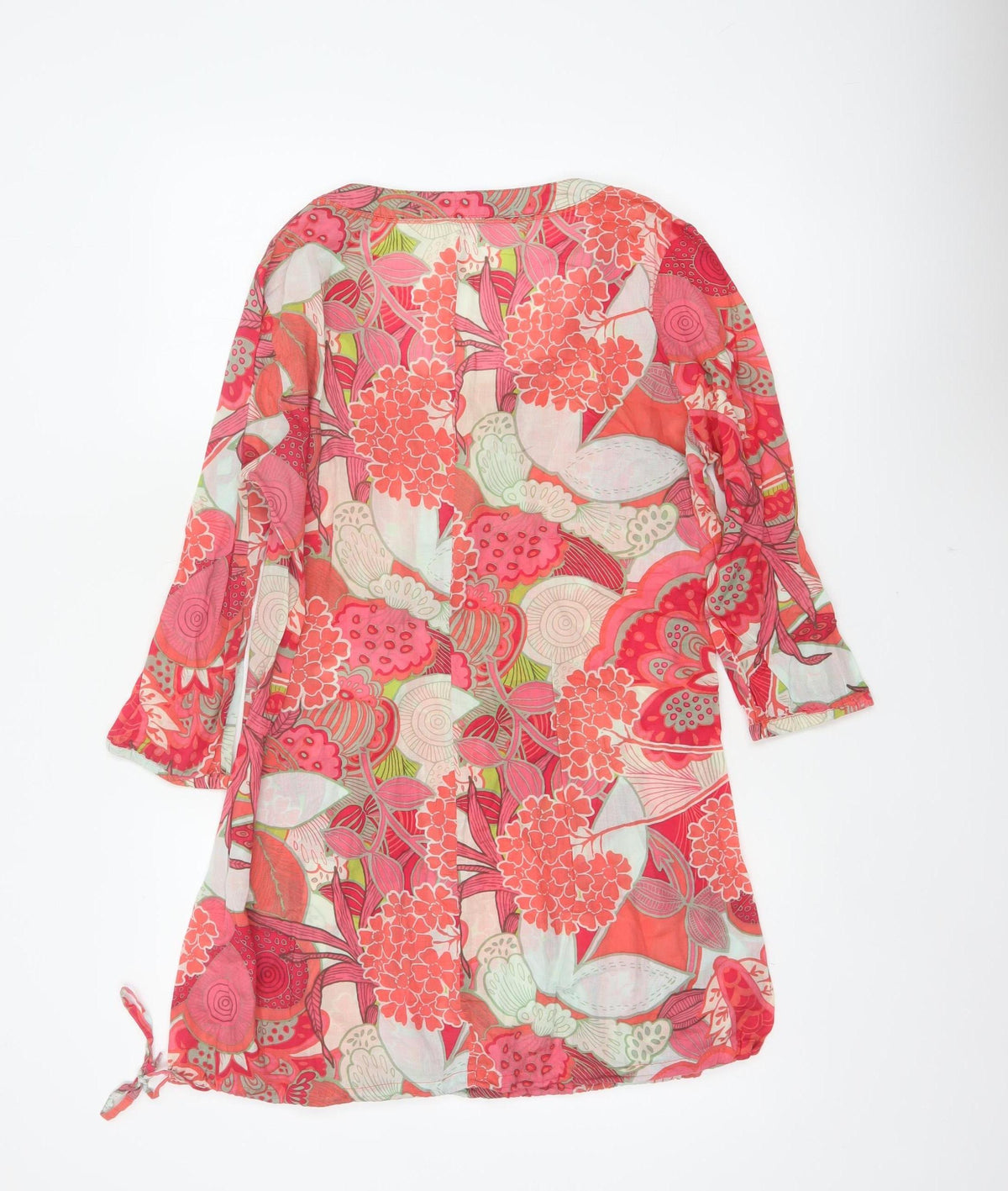 Sandwich Women’s Multicoloured Floral Kimono Blouse UK 10 Sheer Tie