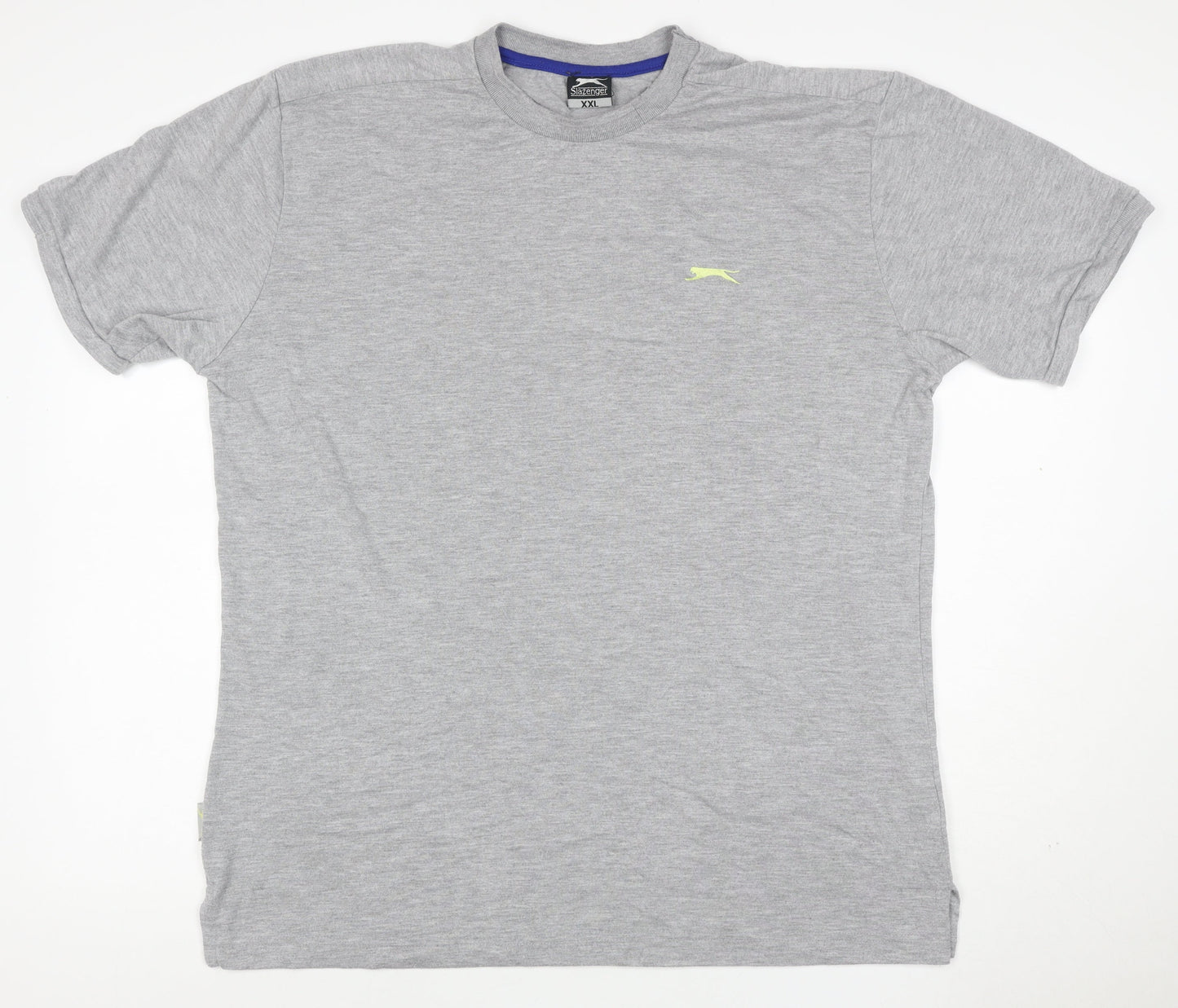 Slazenger Men’s Grey XXL Logo Crew Neck Short Sleeve T-Shirt