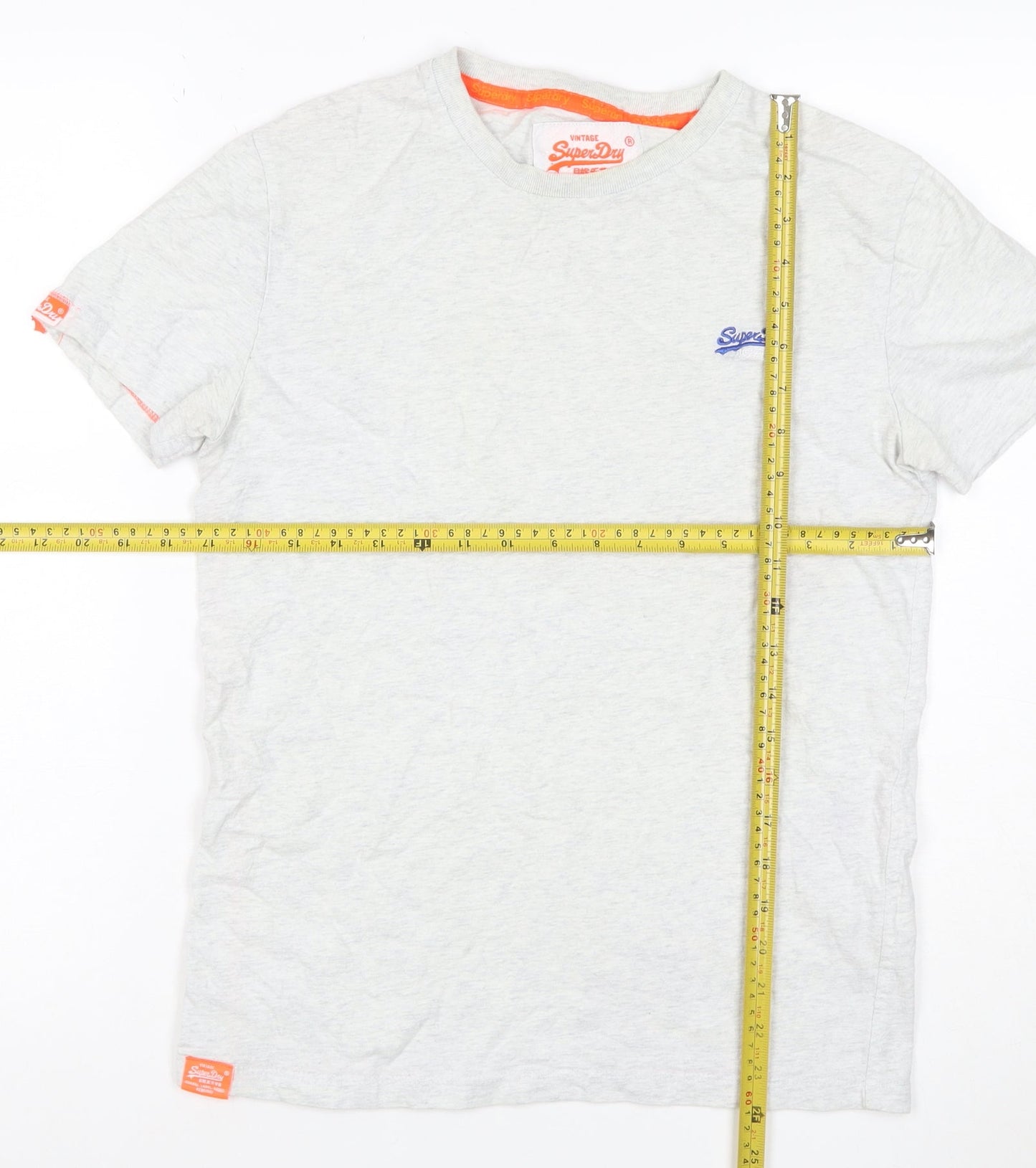 Superdry Men’s Grey XS Crew Neck Logo Short Sleeve T-Shirt