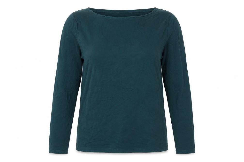 Oasis Women Green UK 14 Cowl Neck Long Sleeve Jersey Blouse