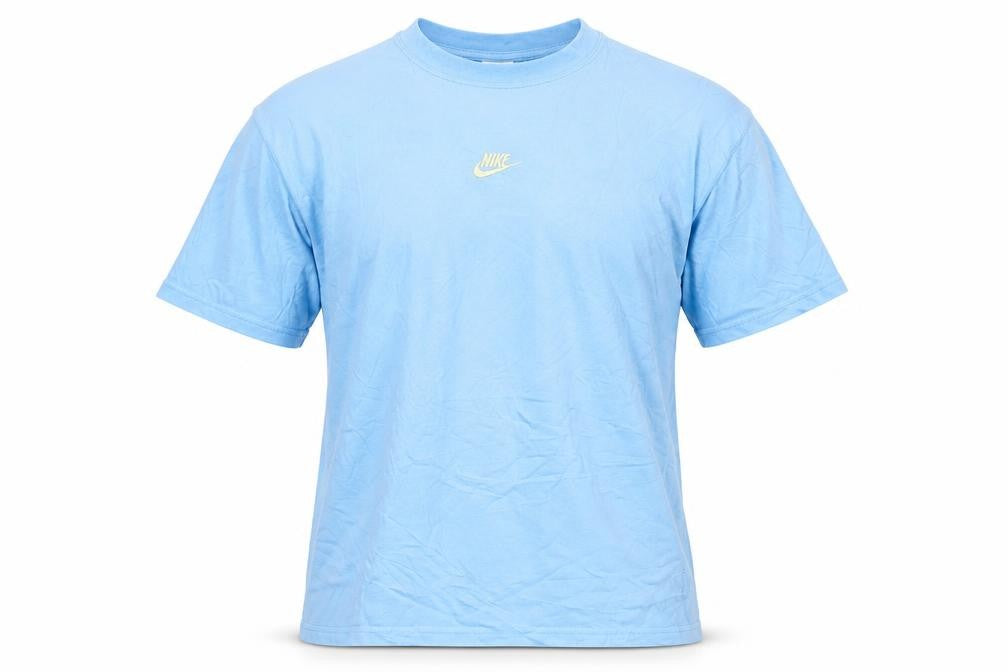 Nike Men’s Blue Medium Embroidered Swoosh Crew Neck Short Sleeve T-Shirt
