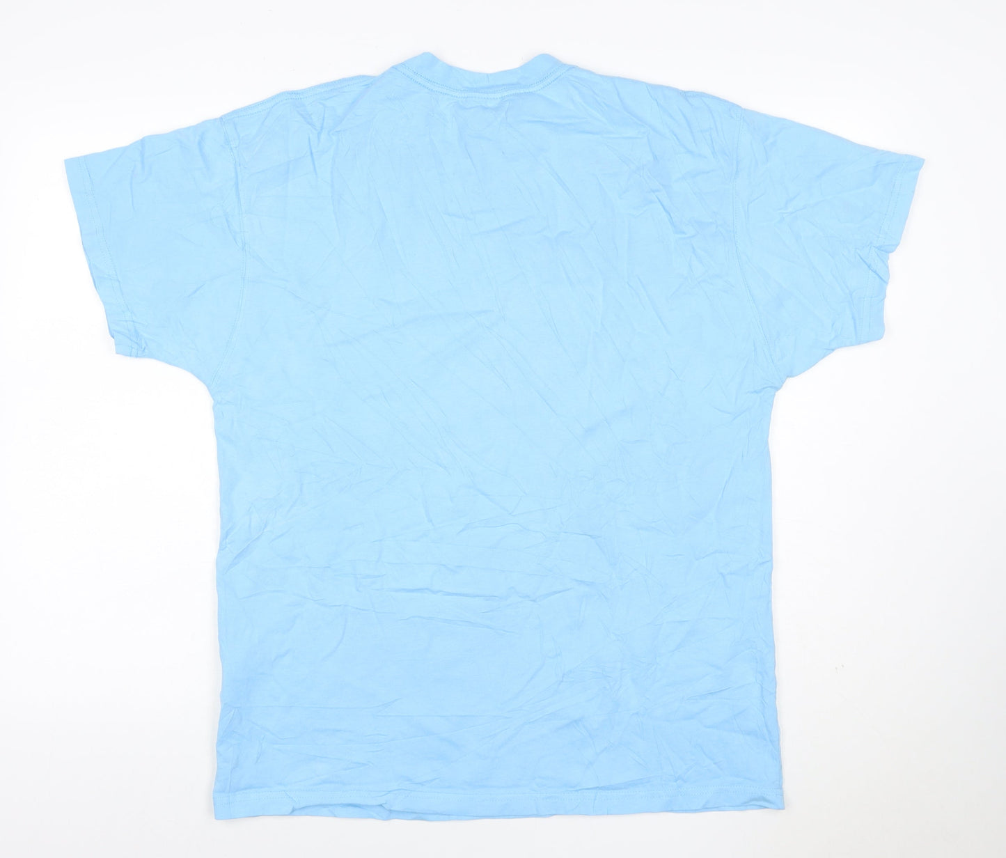 Nike Men’s Blue Medium Embroidered Swoosh Crew Neck Short Sleeve T-Shirt