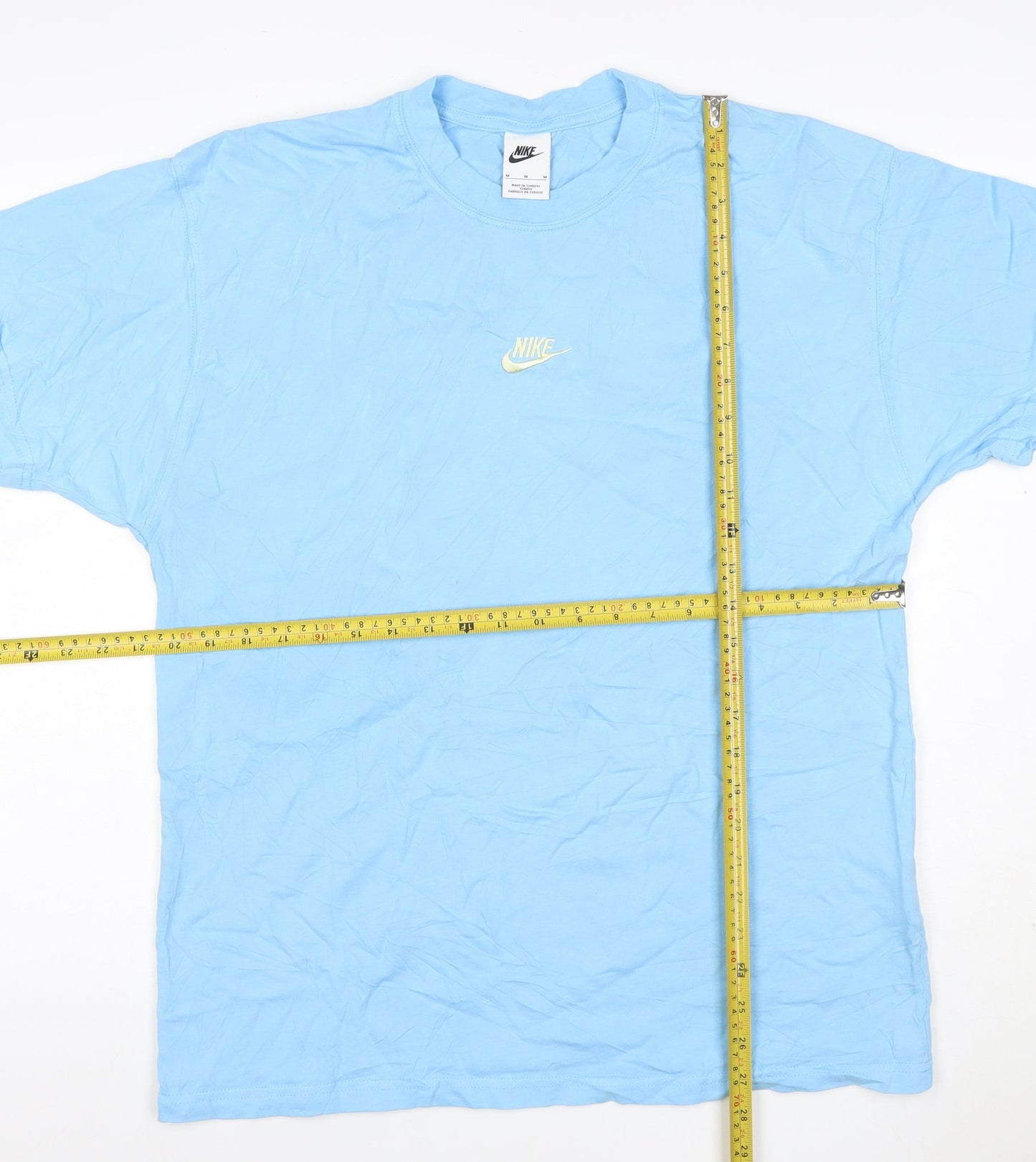 Nike Men’s Blue Medium Embroidered Swoosh Crew Neck Short Sleeve T-Shirt