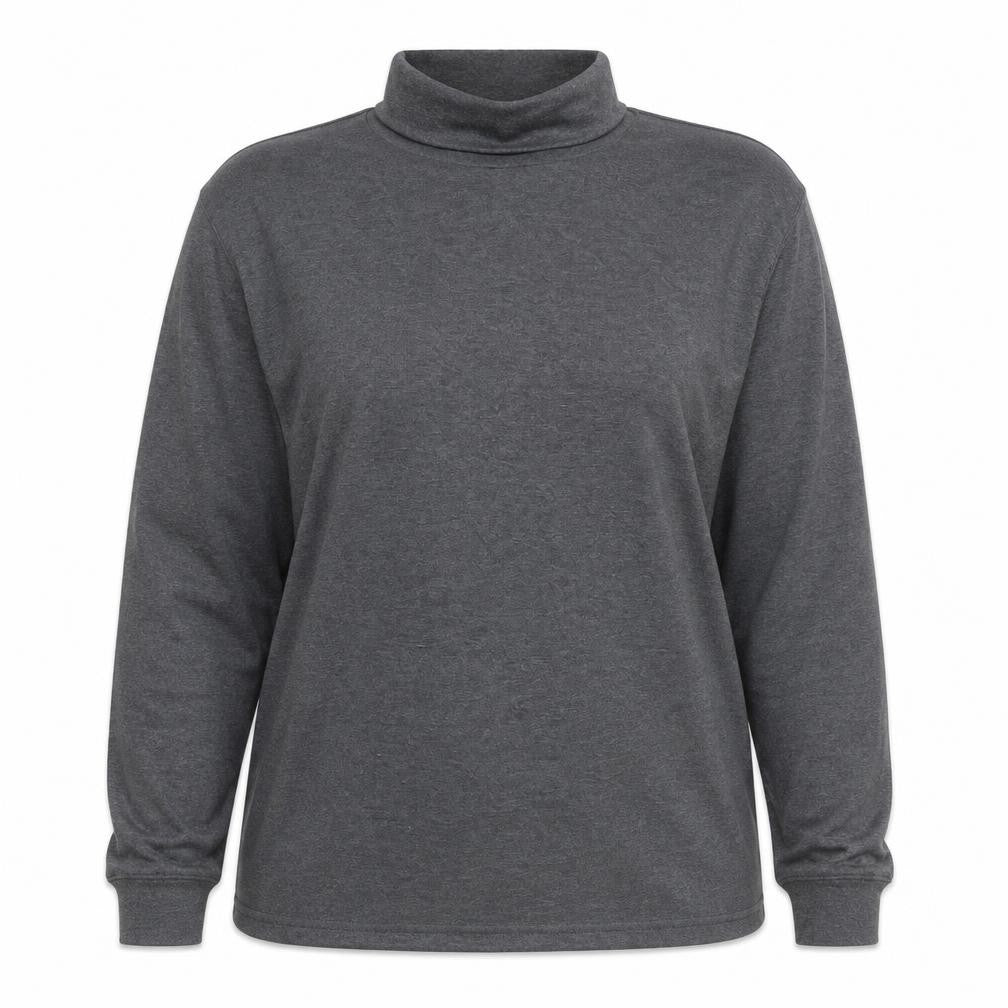 Kartel Women’s Grey L High Neck Pullover Sweatshirt Long Sleeve Logo