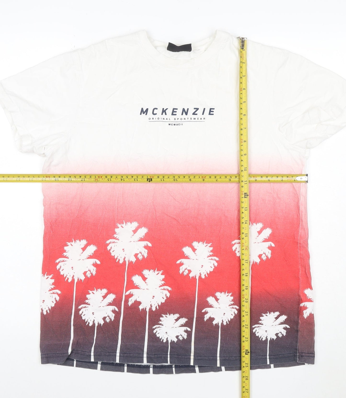 McKenzie Men's Multicoloured XL Tropical Palm Tree Graphic T-Shirt