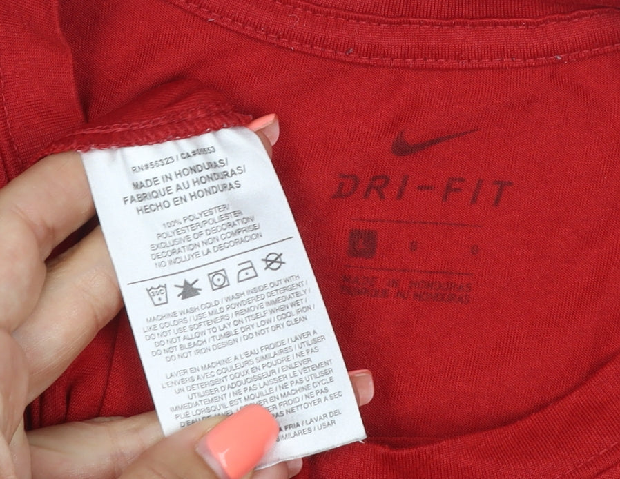 Nike Men’s Red S Dri-FIT Crew Neck Moisture Wicking T-Shirt