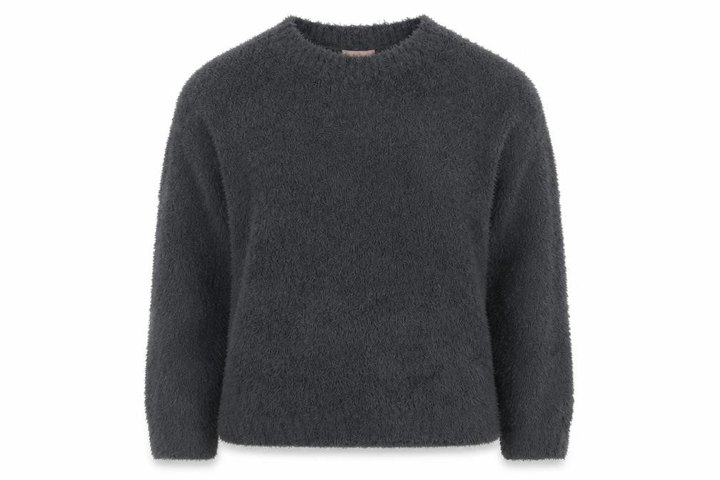 H&M Women’s Black Size S Fluffy Fleece Pullover Crew Neck Jumper
