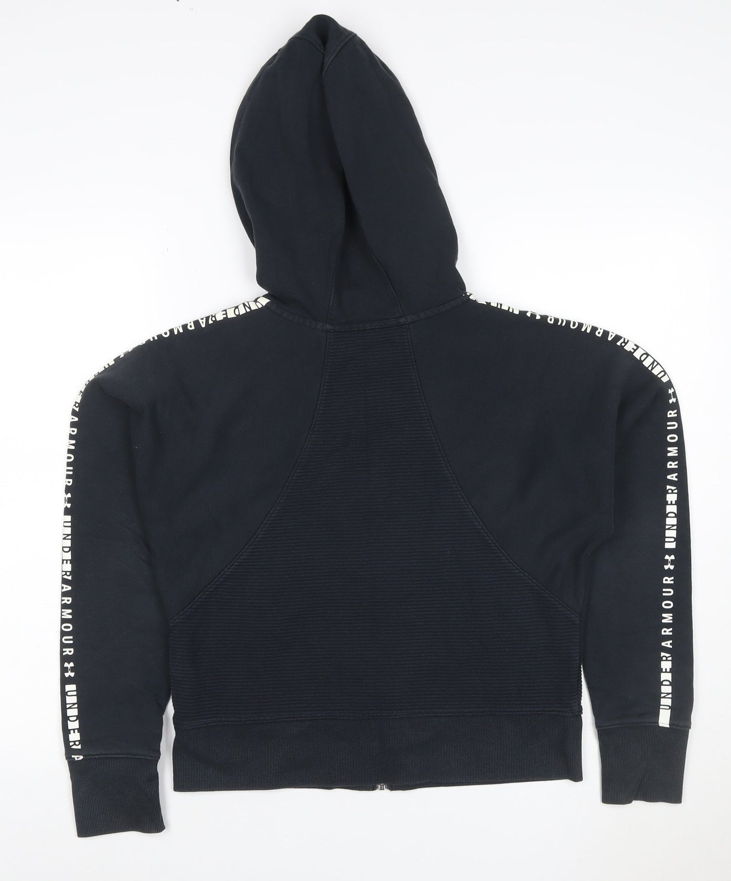 Under Armour Boys Black 8 Years Full Zip Hooded Sports Hoodie