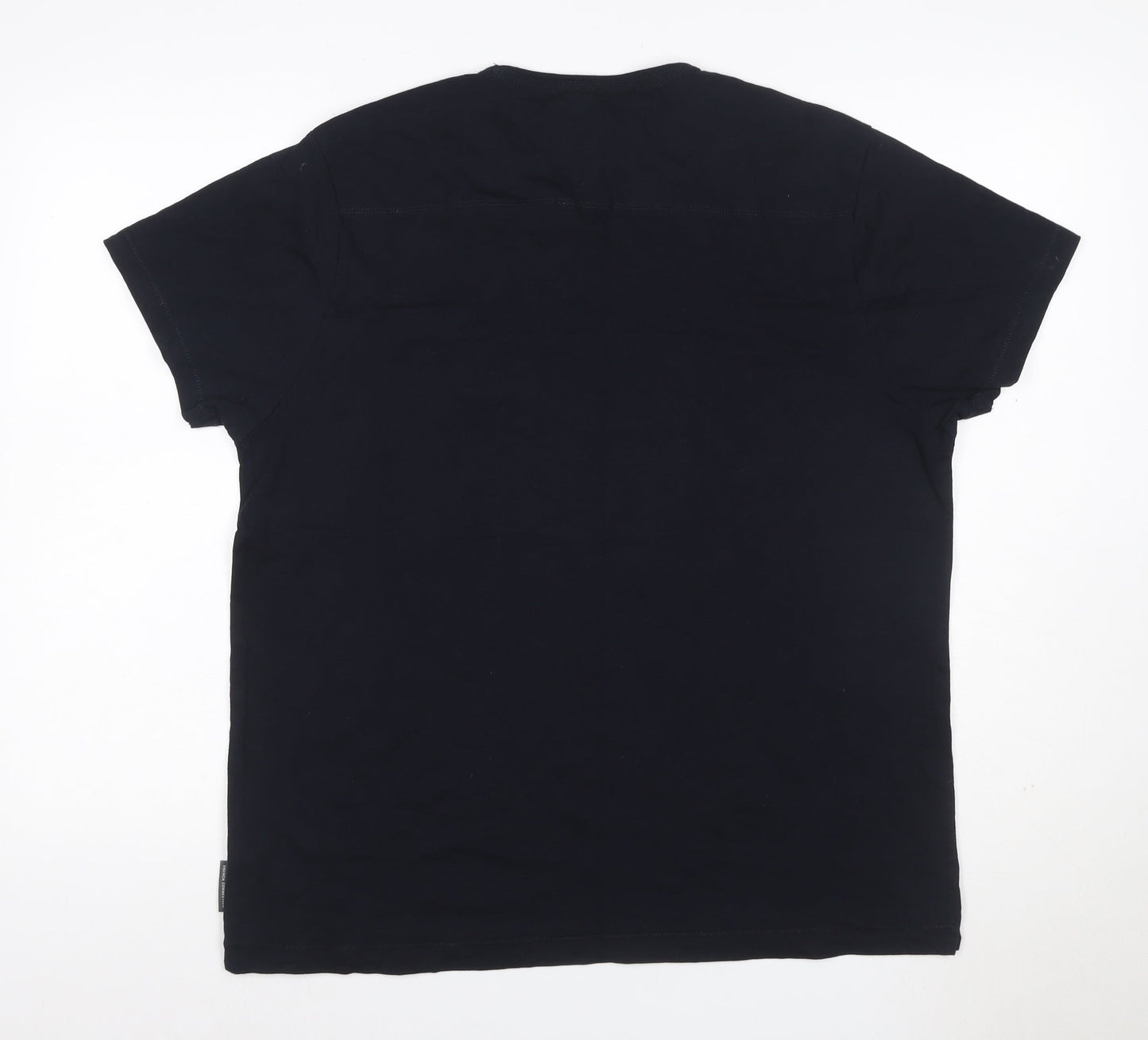 French Connection Men's Black 2XL Crew Neck Cotton Logo T-Shirt