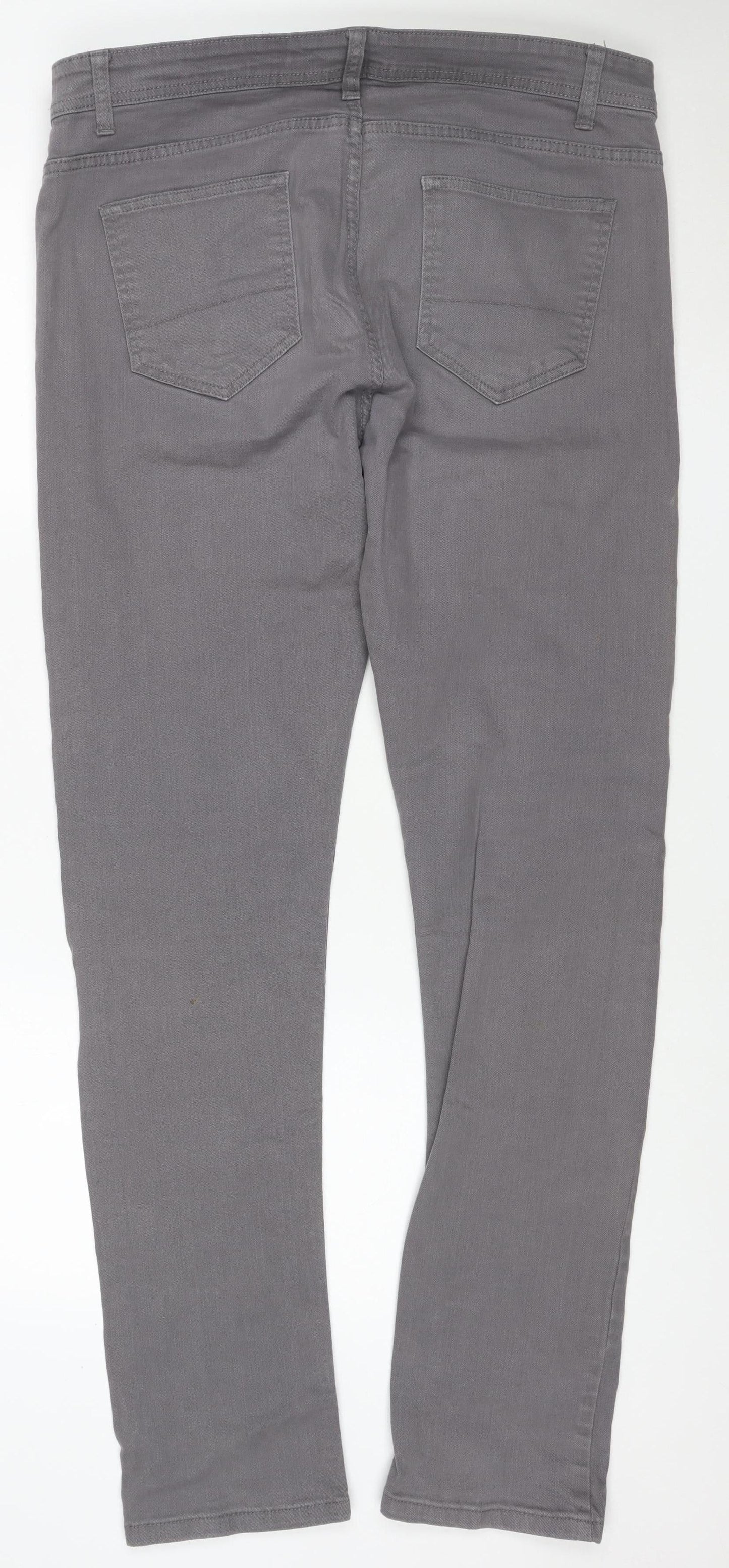 Denim Co. Men's Grey W36 L34 Skinny Stretch Cotton Jeans