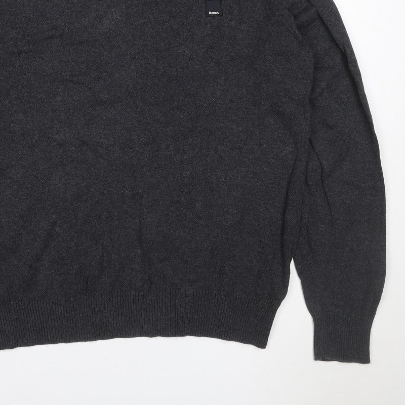 Additional view of Bench. Men’s Grey L Crew Neck Logo Knit jumper