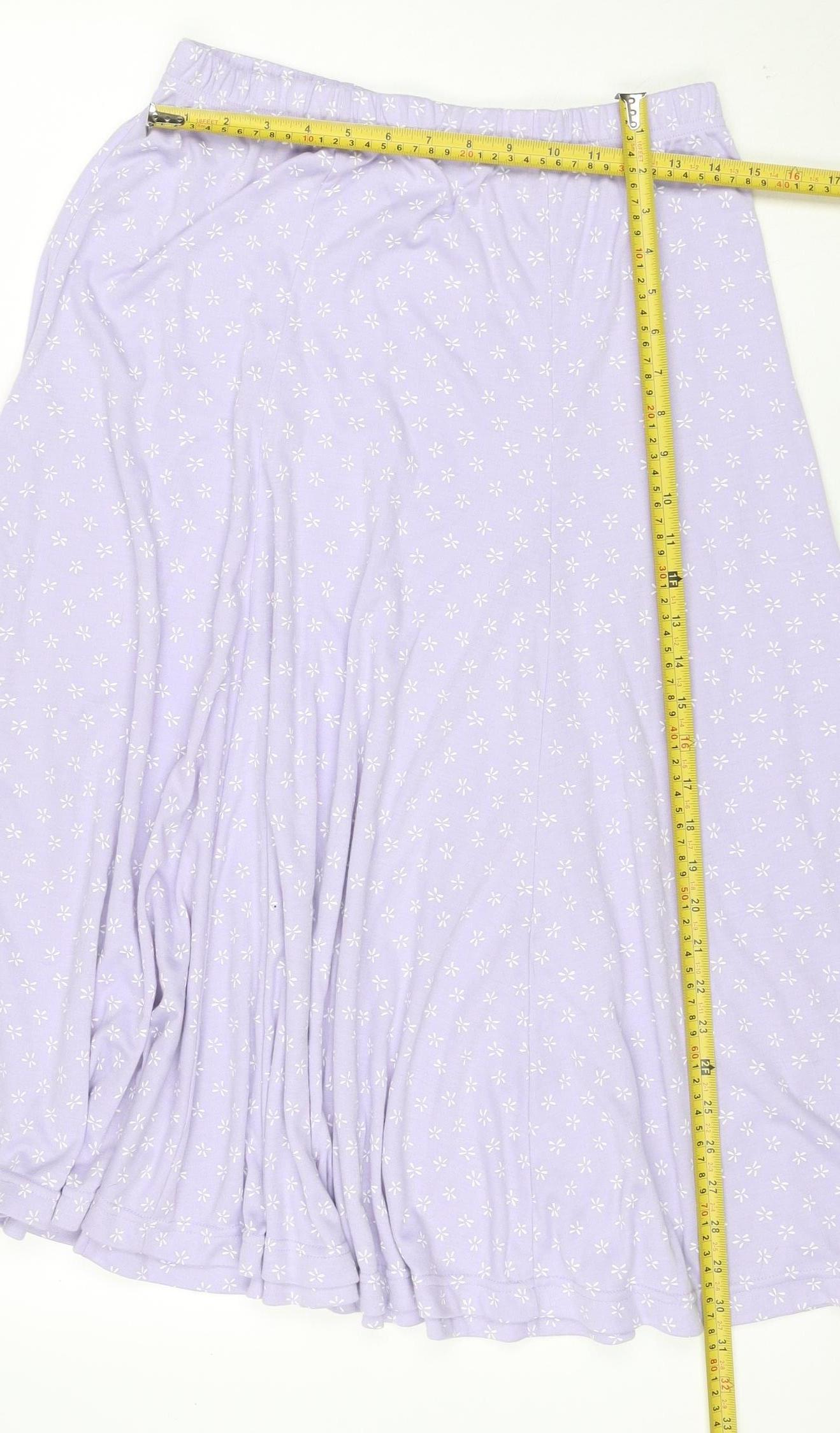 Casual Wear Women Purple UK 16 Asymmetric Ruched Floral Mini Skirt