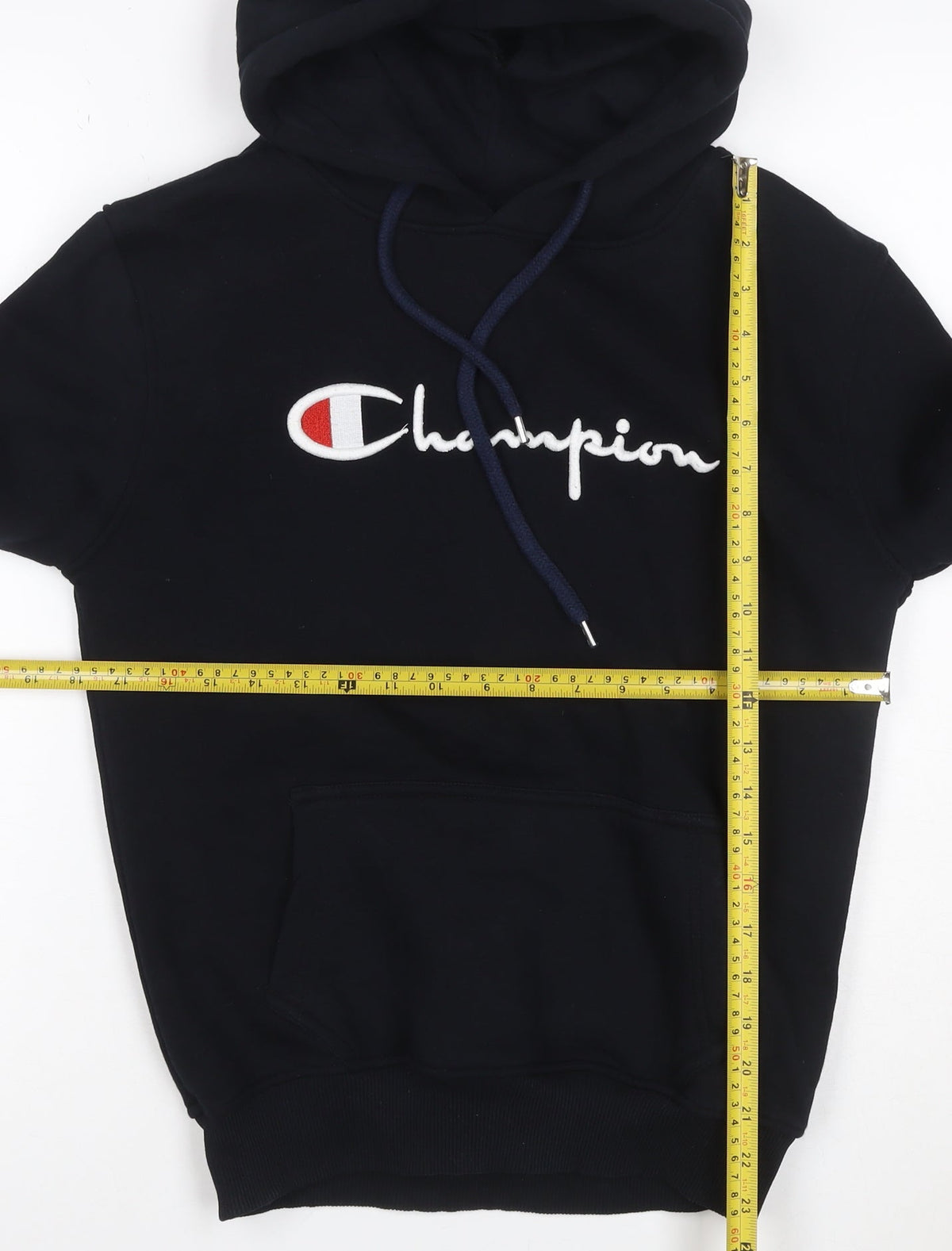 Champion Unisex Adults Black M Pullover Hoodie Embroidered Logo