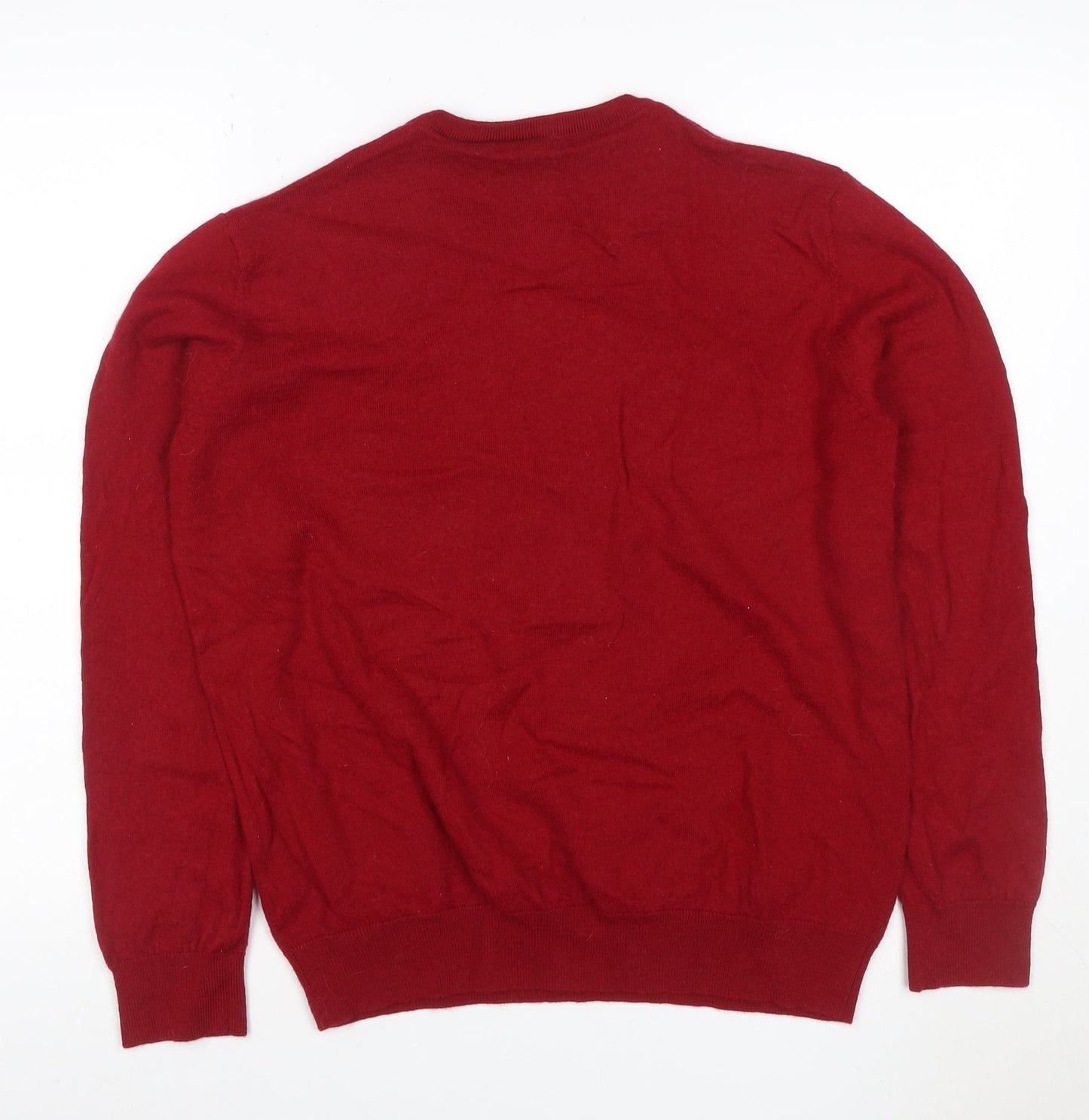 Dunnes Men’s Red XL Merino Blend Crew Neck Pullover Jumper