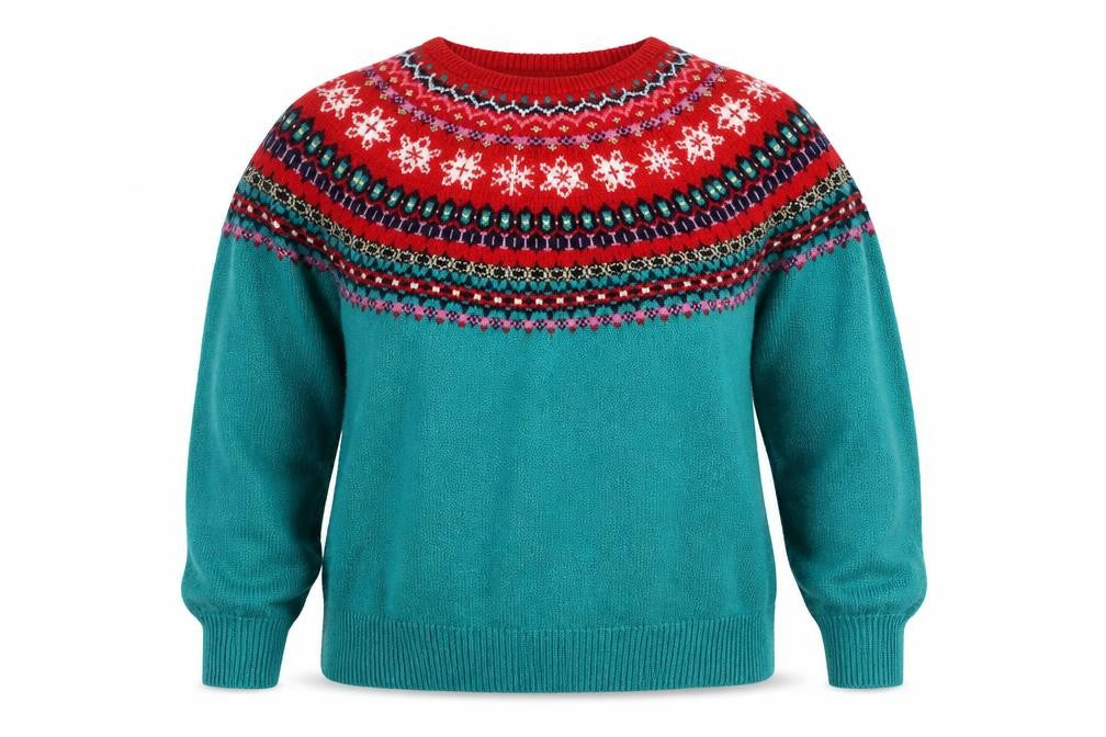 Dunnes Women’s Multicoloured S Fair Isle Christmas Jumper Glitter Knit