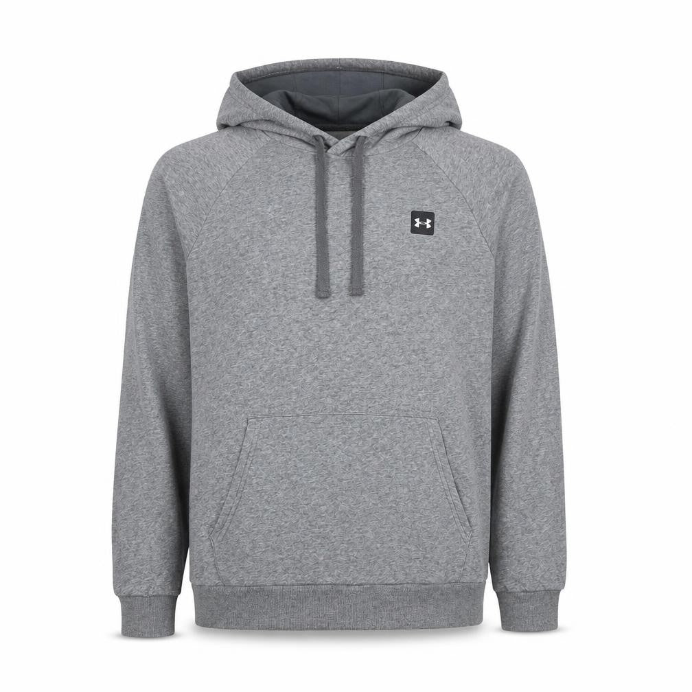 Under Armour Men’s Grey L ColdGear Logo Pullover Hoodie Relaxed Fit