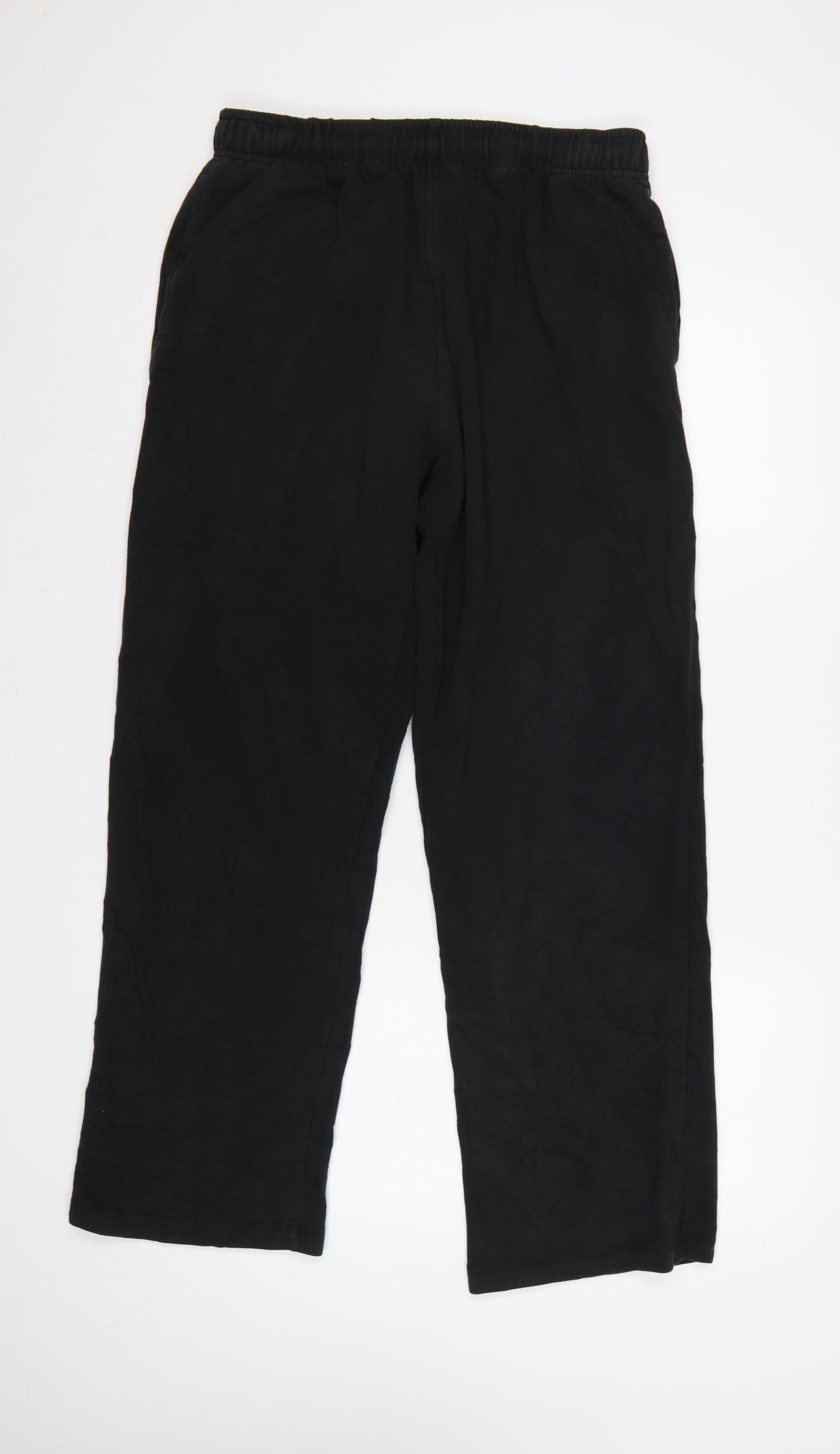 Marks & Spencer Men's Black 36in 31in Straight Elastic Waist Trousers