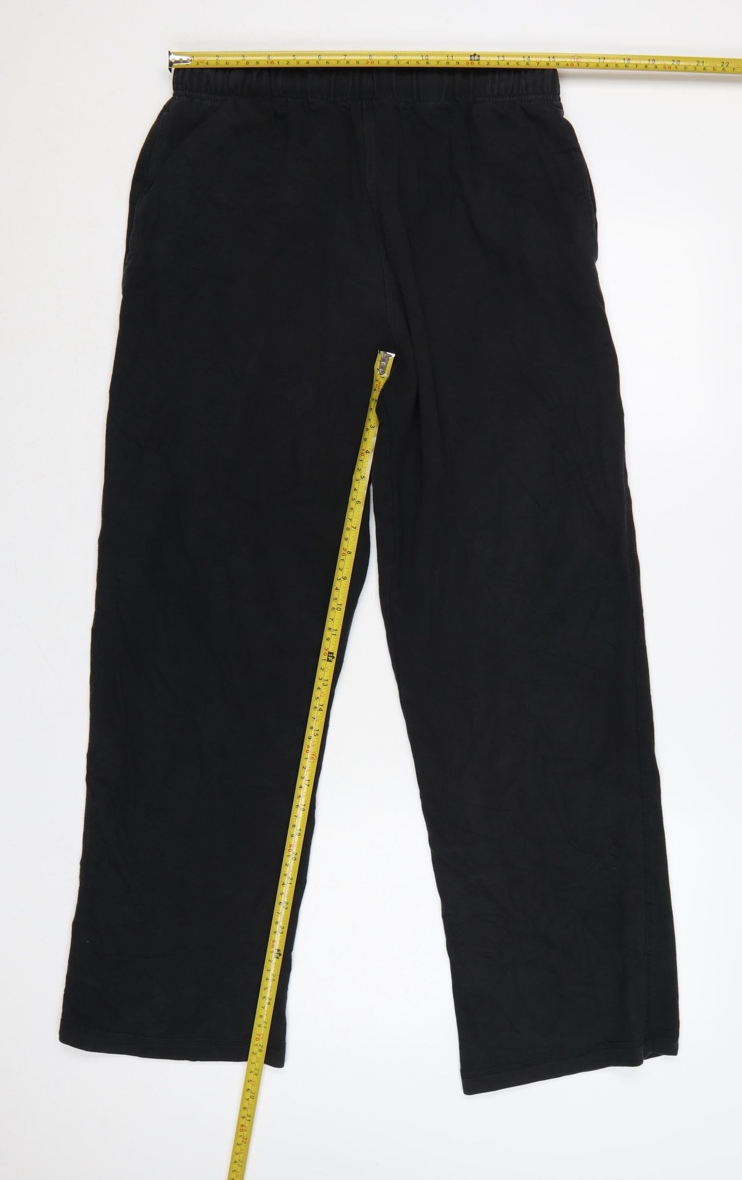 Marks & Spencer Men's Black 36in 31in Straight Elastic Waist Trousers
