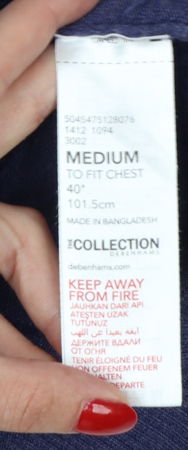 The Collection Debenhams Men’s Blue Medium V-Neck Acrylic Pullover Jumper