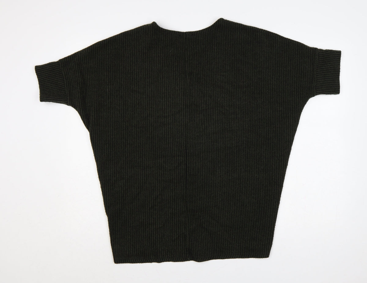 Apricot Women’s Black S/M Oversized Dolman Sleeve Knit Jumper