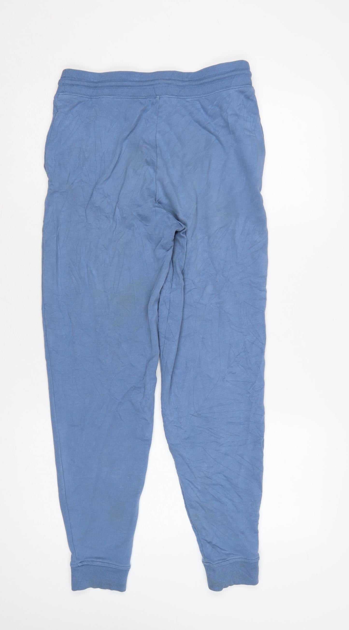 Marks and Spencer Women Blue UK 10 Regular Cotton Jogger Trousers