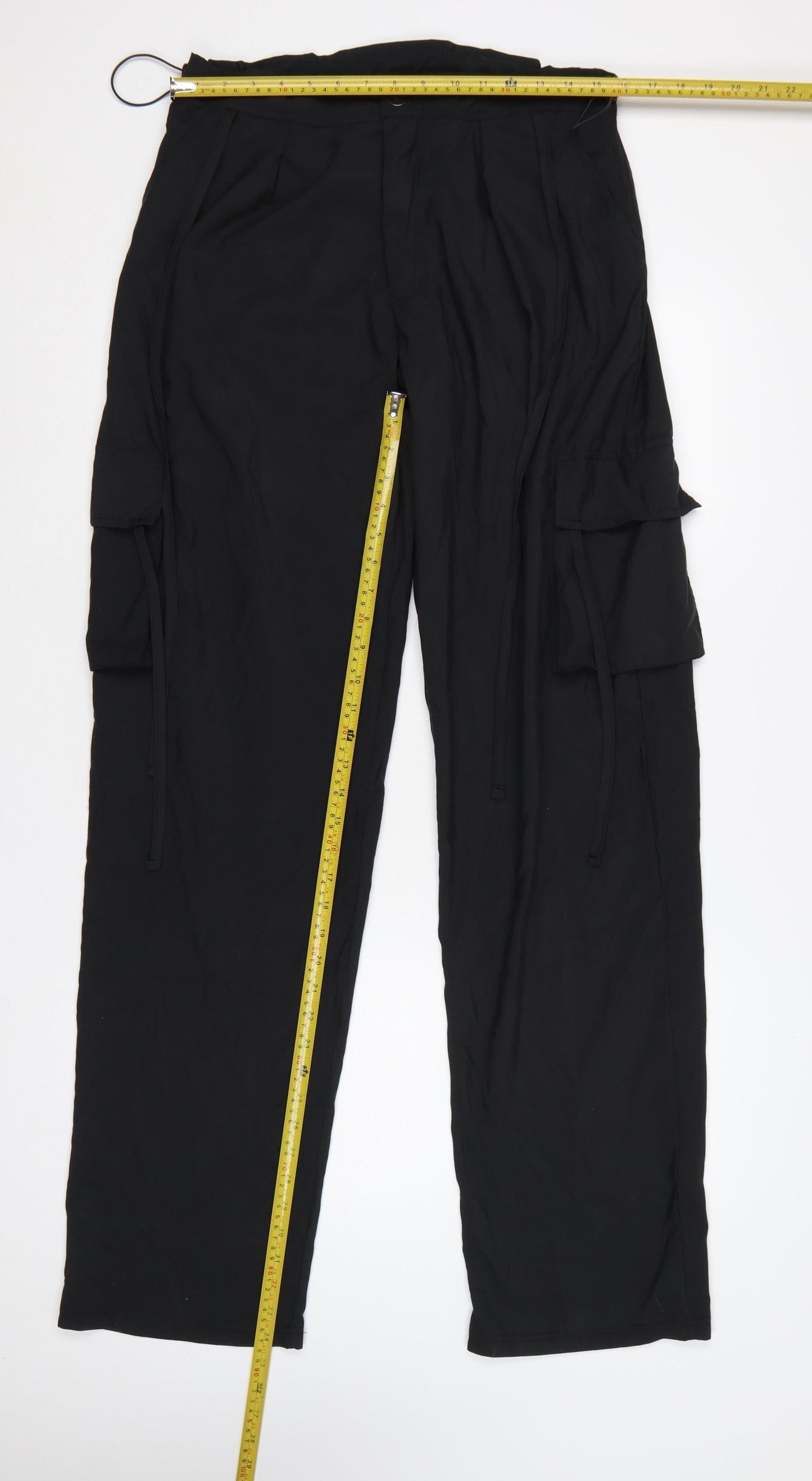 PrettyLittleThing Women Black Size 10 High Rise Cargo Trousers