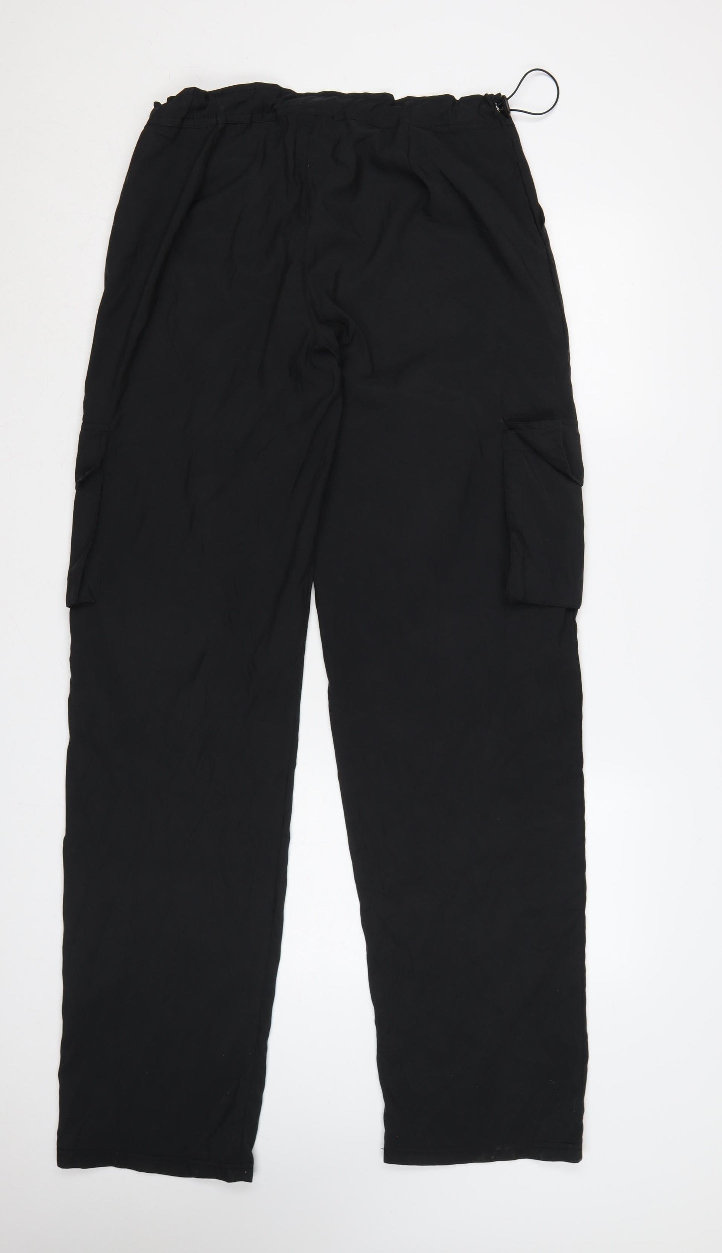 PrettyLittleThing Women Black Size 10 High Rise Cargo Trousers