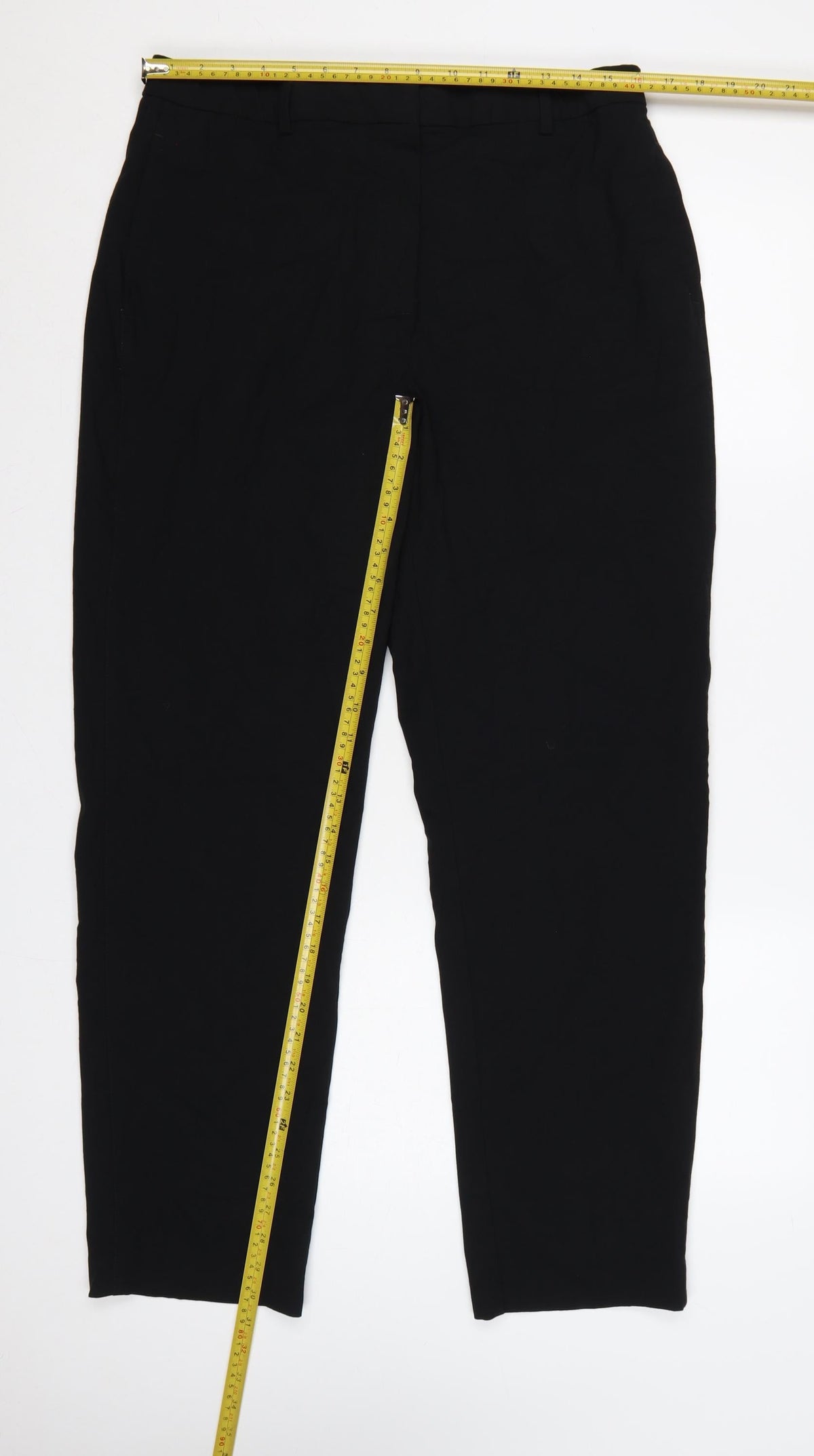 Marks & Spencer Women Black Size 16 Regular Straight Dress Trousers