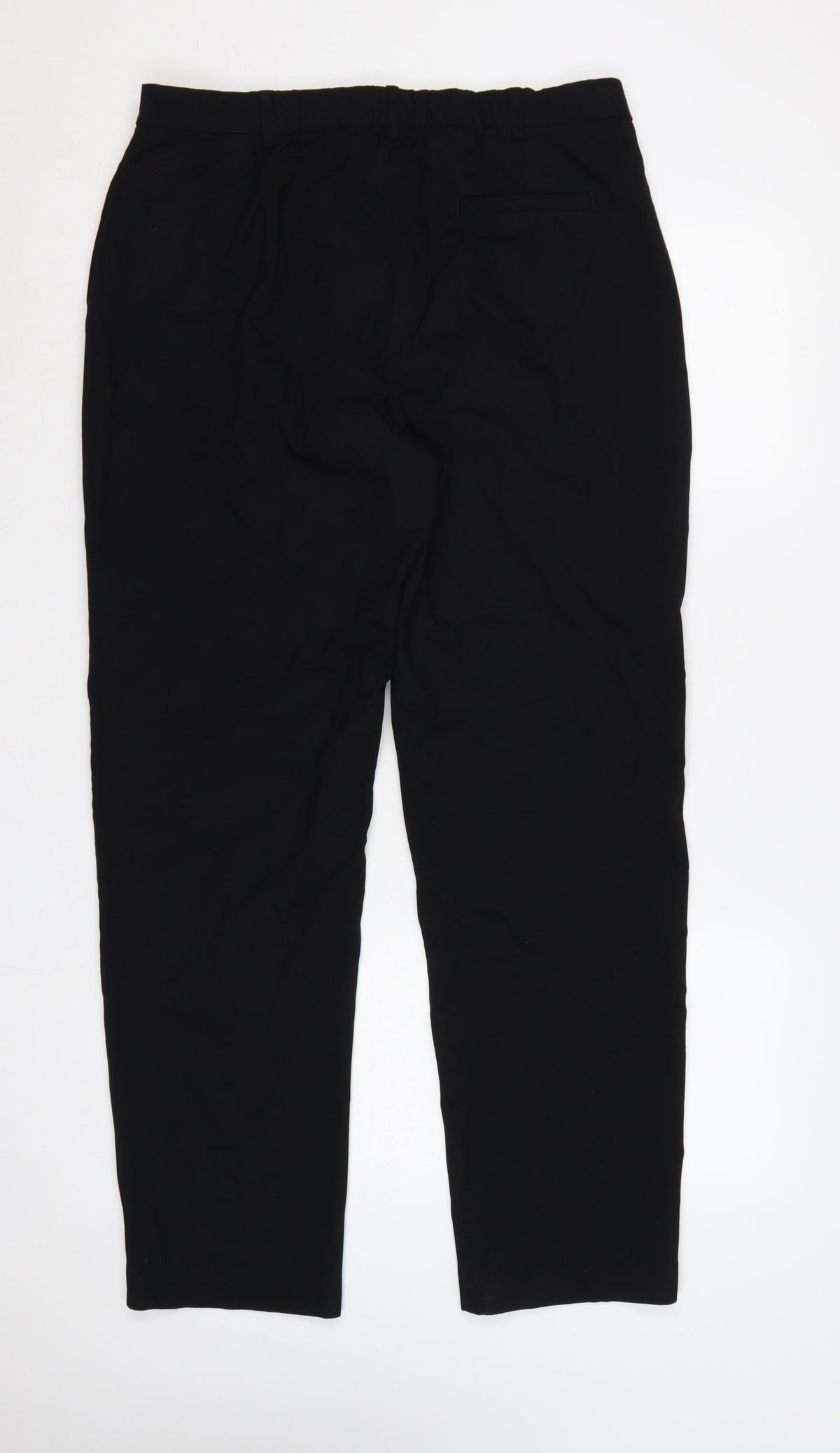 Marks & Spencer Women Black Size 16 Regular Straight Dress Trousers