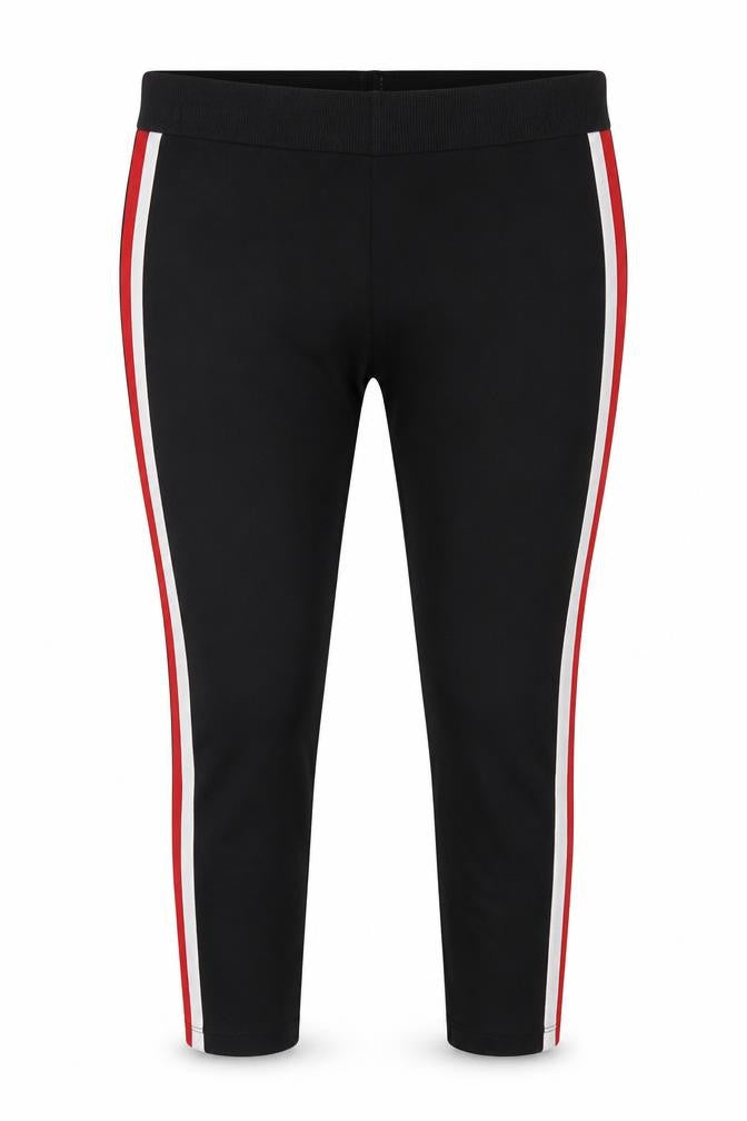 Zara Basic Women Black XL Side Stripe Stretch Leggings