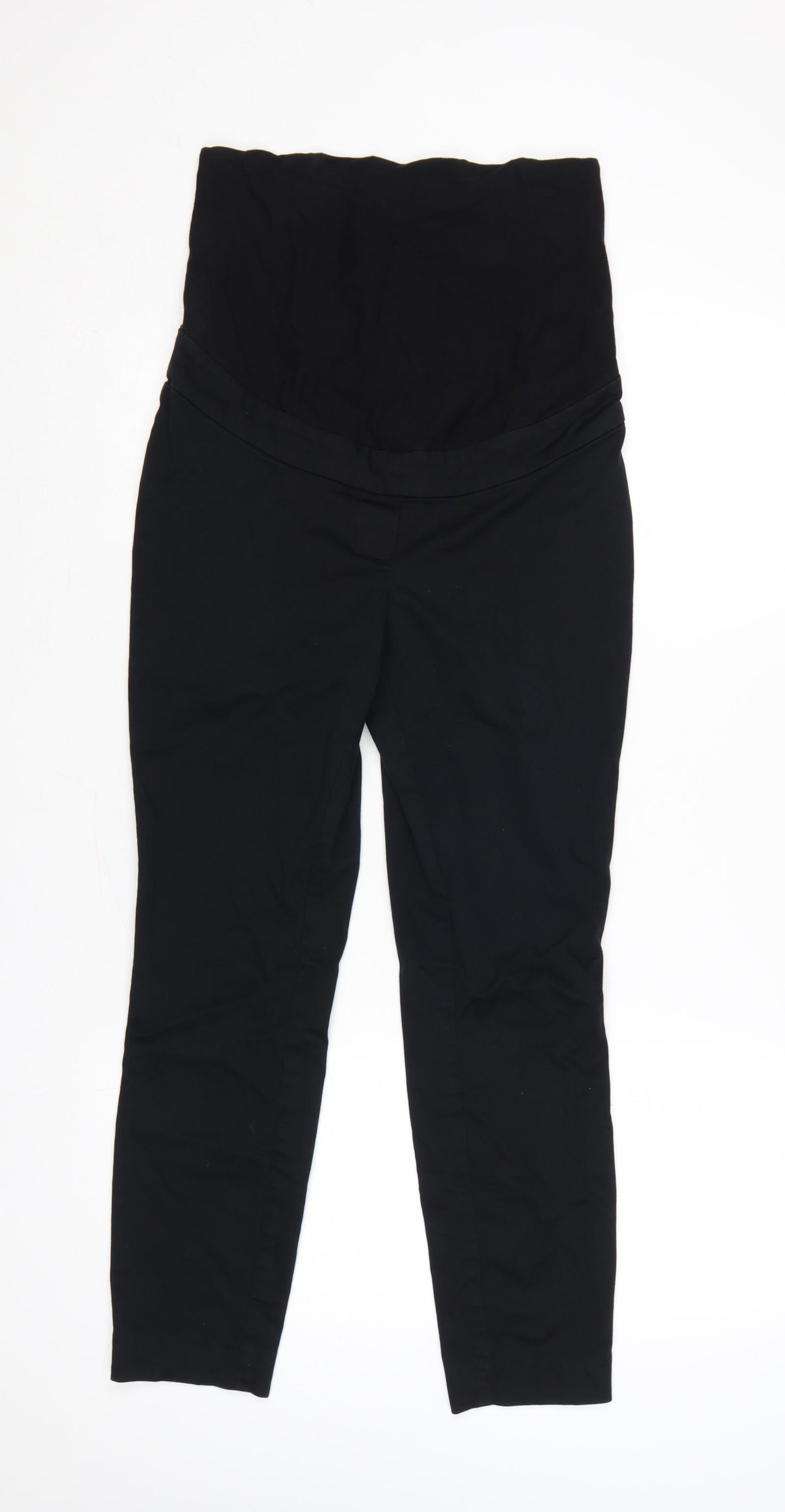 H&M MAMA Women Black S Maternity Straight Stretch Trousers