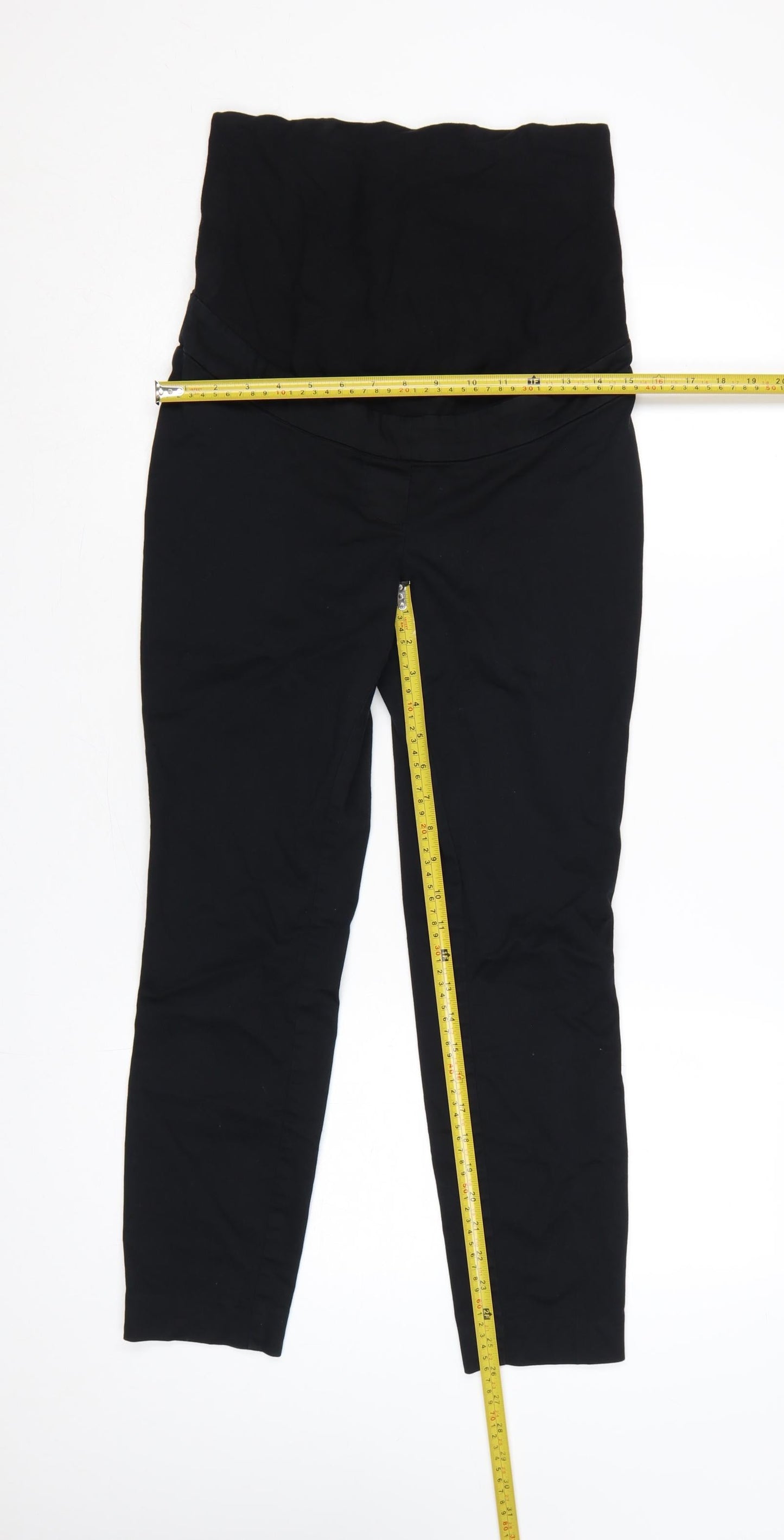 H&M MAMA Women Black S Maternity Straight Stretch Trousers